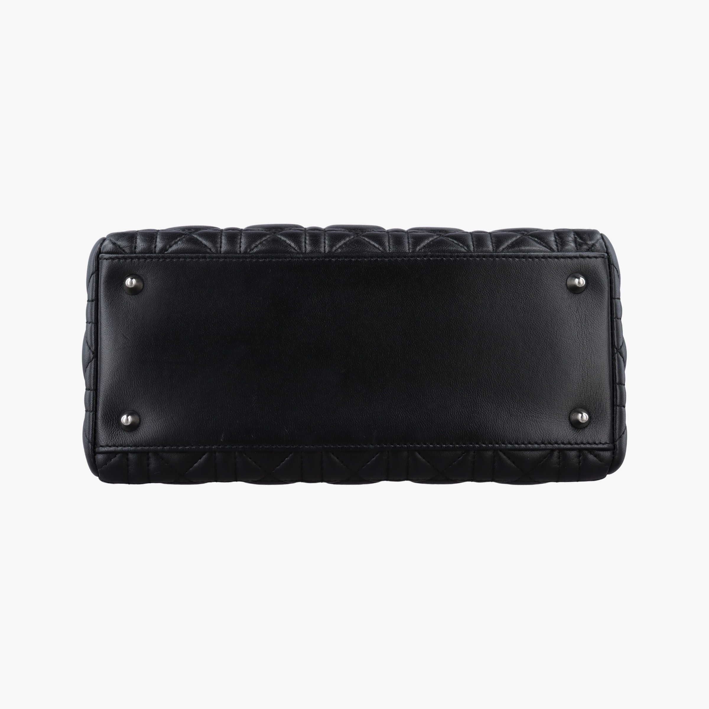 Pre-owned Christian Dior Lady Dior Black lambskin  shoulderbag | stylenewstar