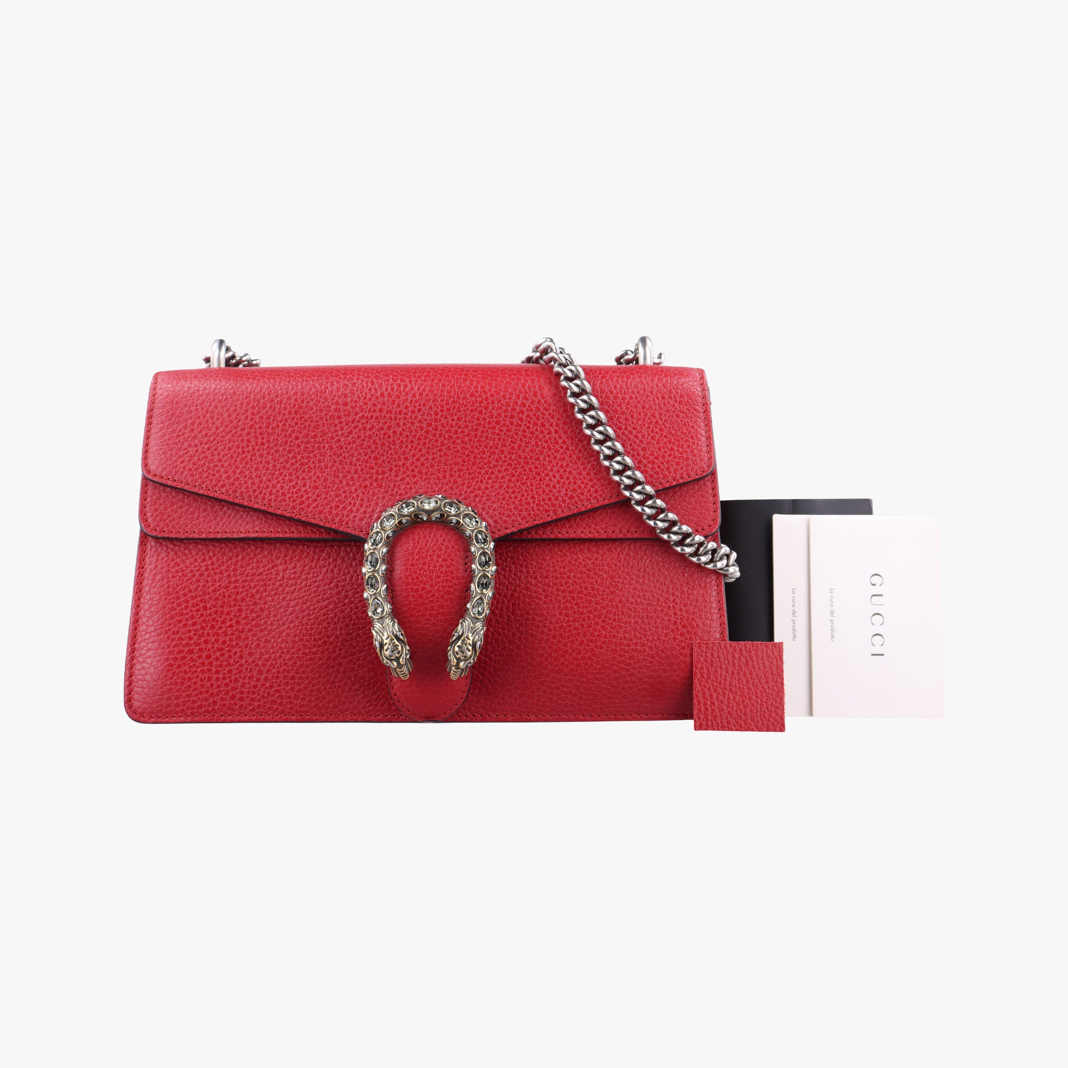 Pre-owned Gucci Dionysus Red Leather 400249 shoulderbag | stylenewstar