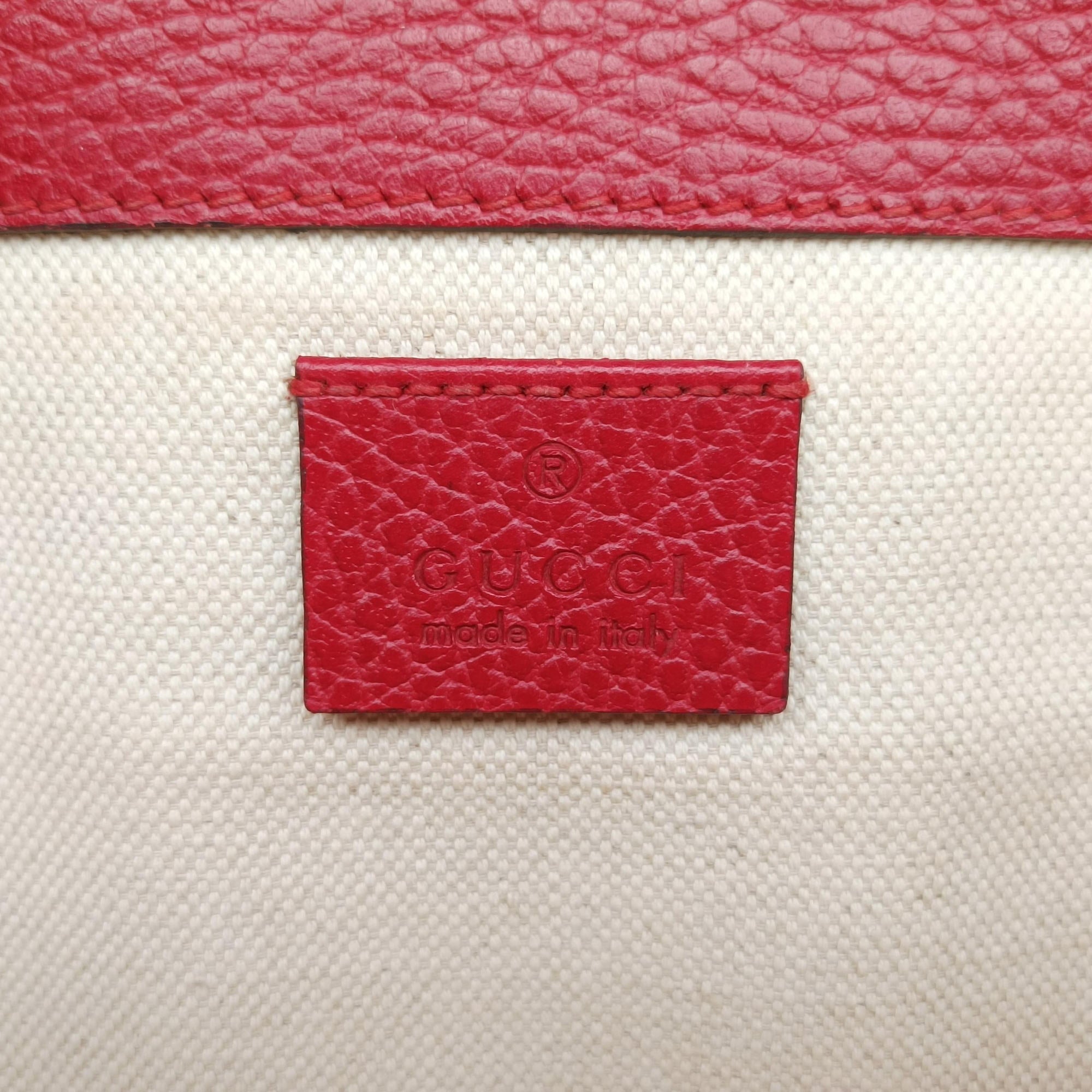 Pre-owned Gucci Dionysus Red Leather 400249 shoulderbag | stylenewstar