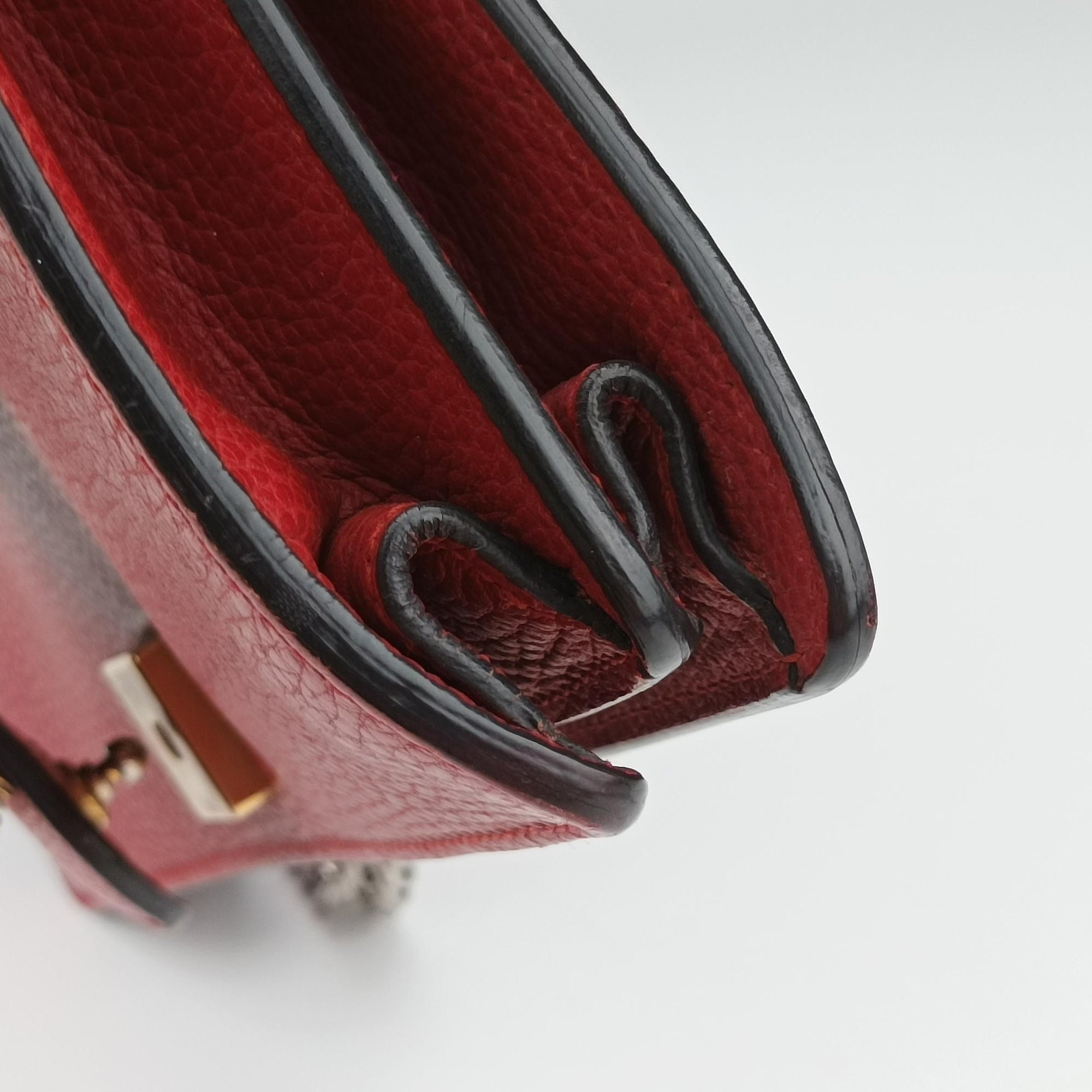 Pre-owned Gucci Dionysus Red Leather 400249 shoulderbag | stylenewstar
