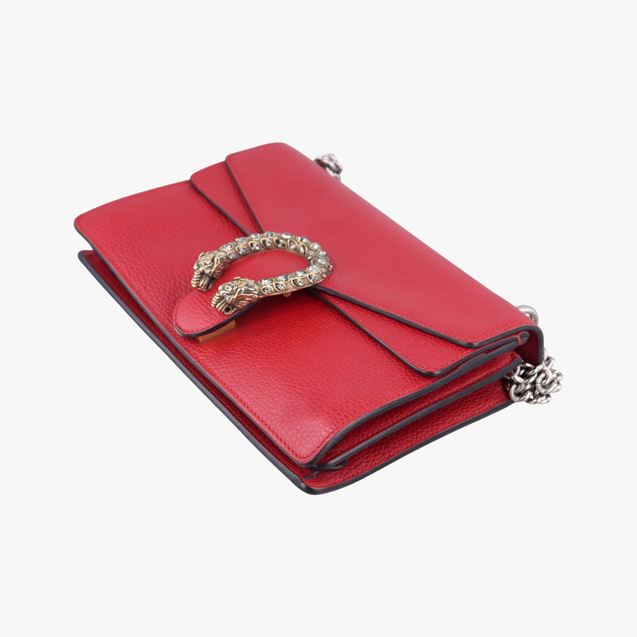 Pre-owned Gucci Dionysus Red Leather 400249 shoulderbag | stylenewstar