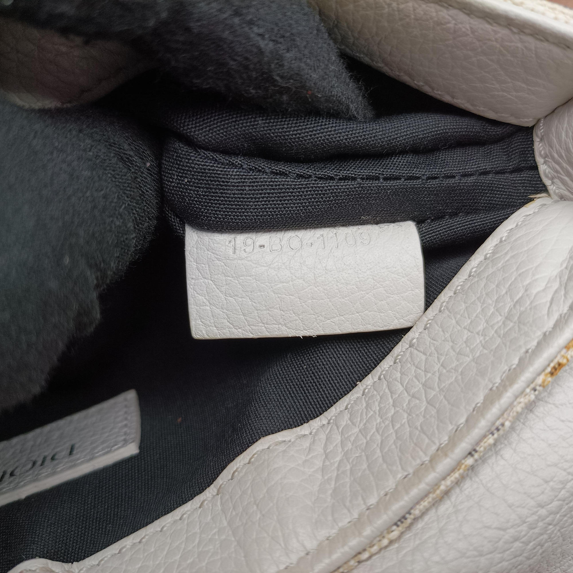 Pre-owned Christian Dior Saddle White Jacquard × Leather  shoulderbag | stylenewstar