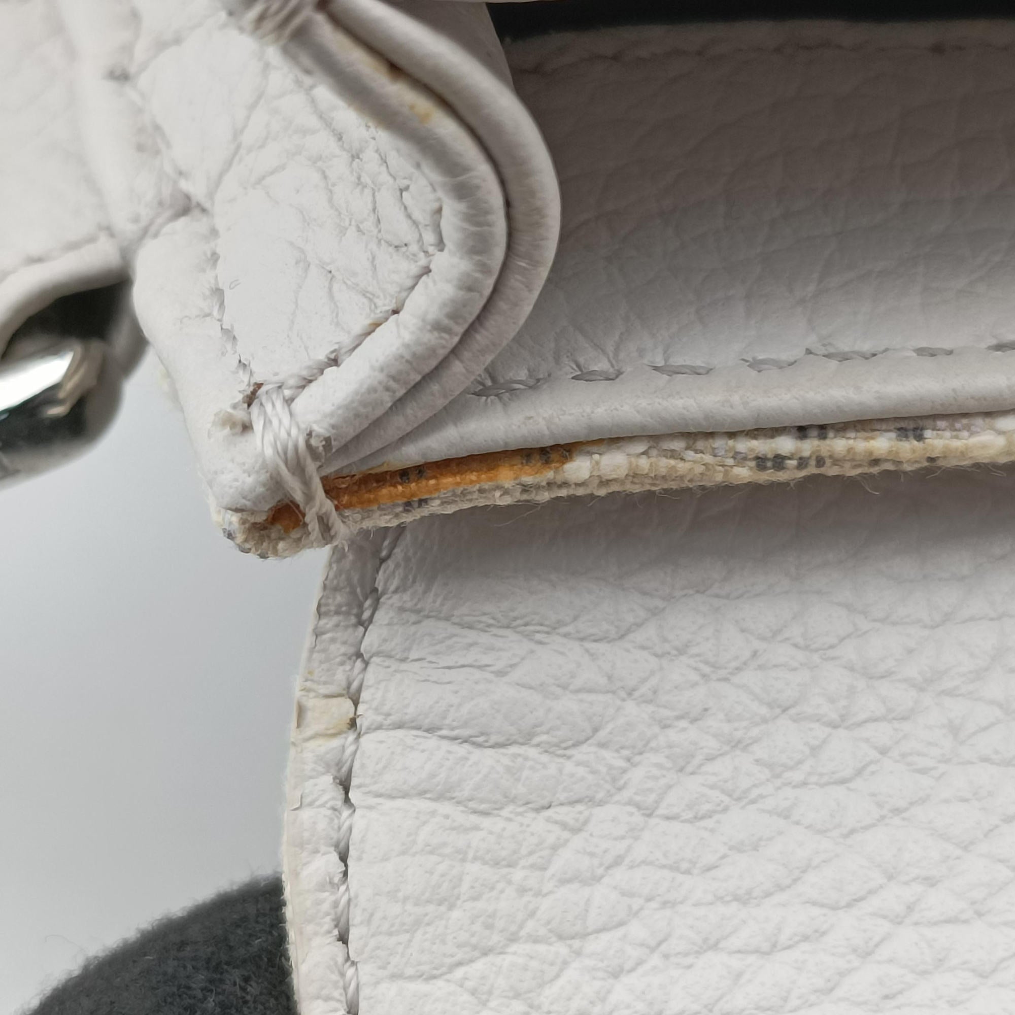 Pre-owned Christian Dior Saddle White Jacquard × Leather  shoulderbag | stylenewstar