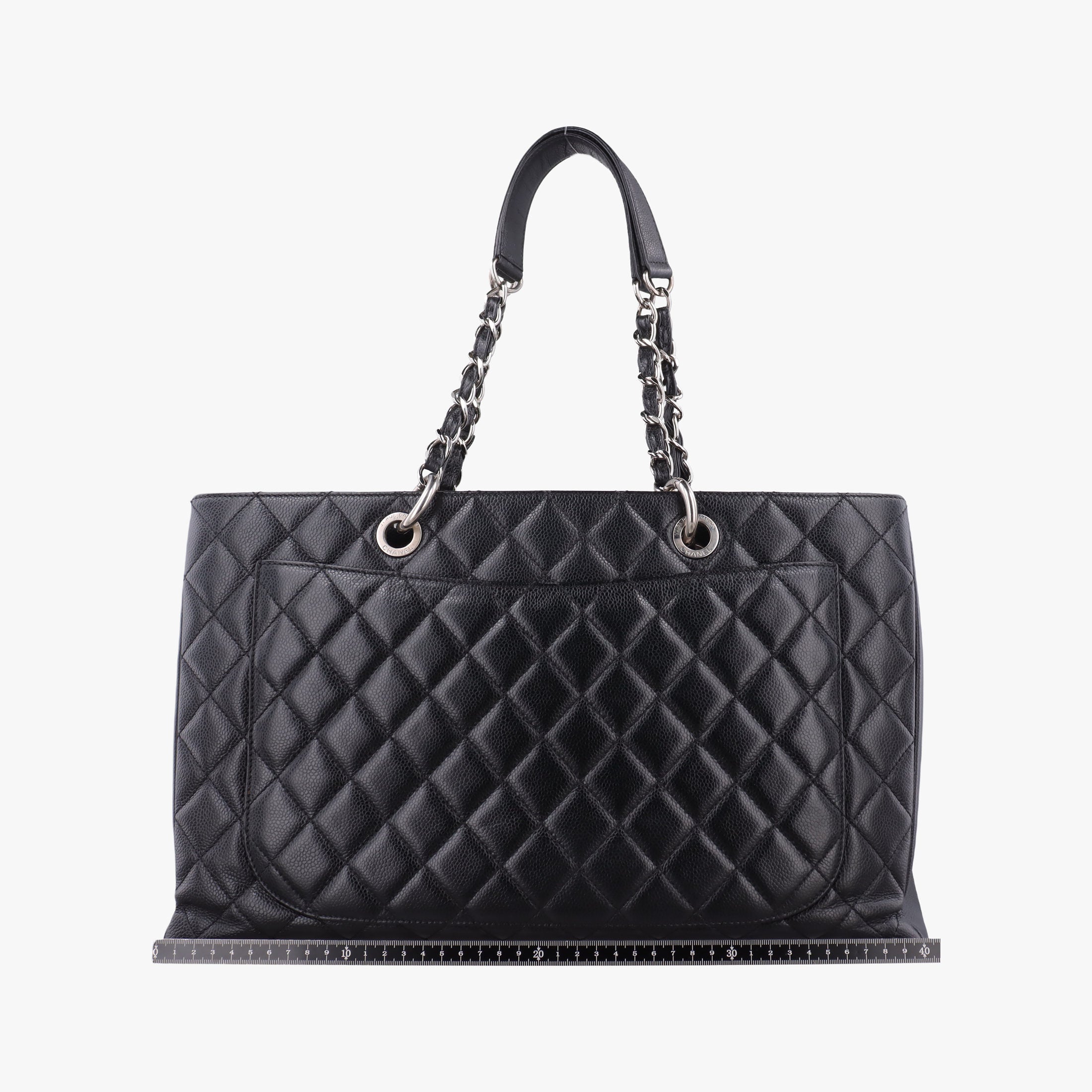 Pre-owned Chanel Matelasse Cocomark GST Black Caviar Leather A66865 shoulderbag | stylenewstar