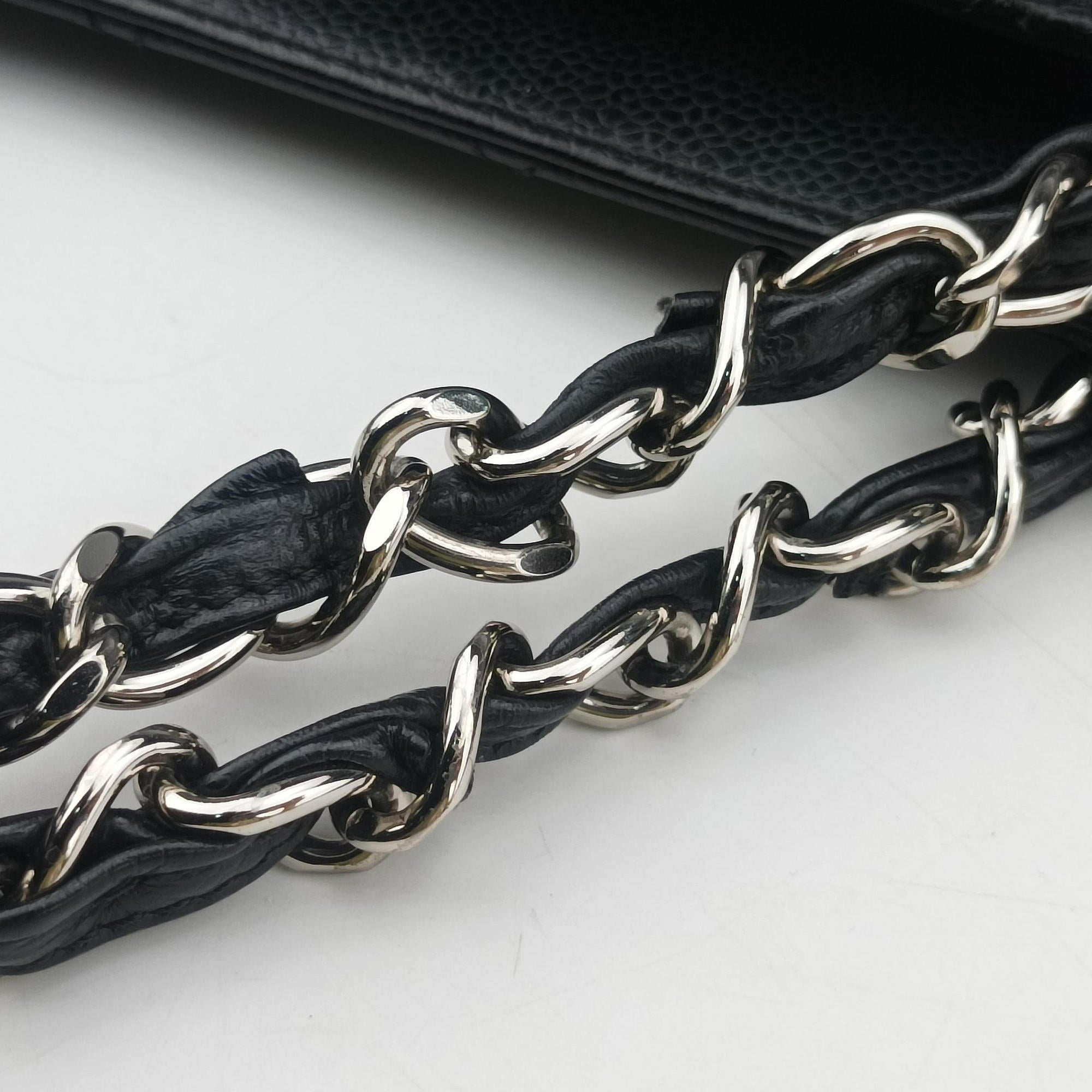 Pre-owned Chanel Matelasse Cocomark GST Black Caviar Leather A66865 shoulderbag | stylenewstar