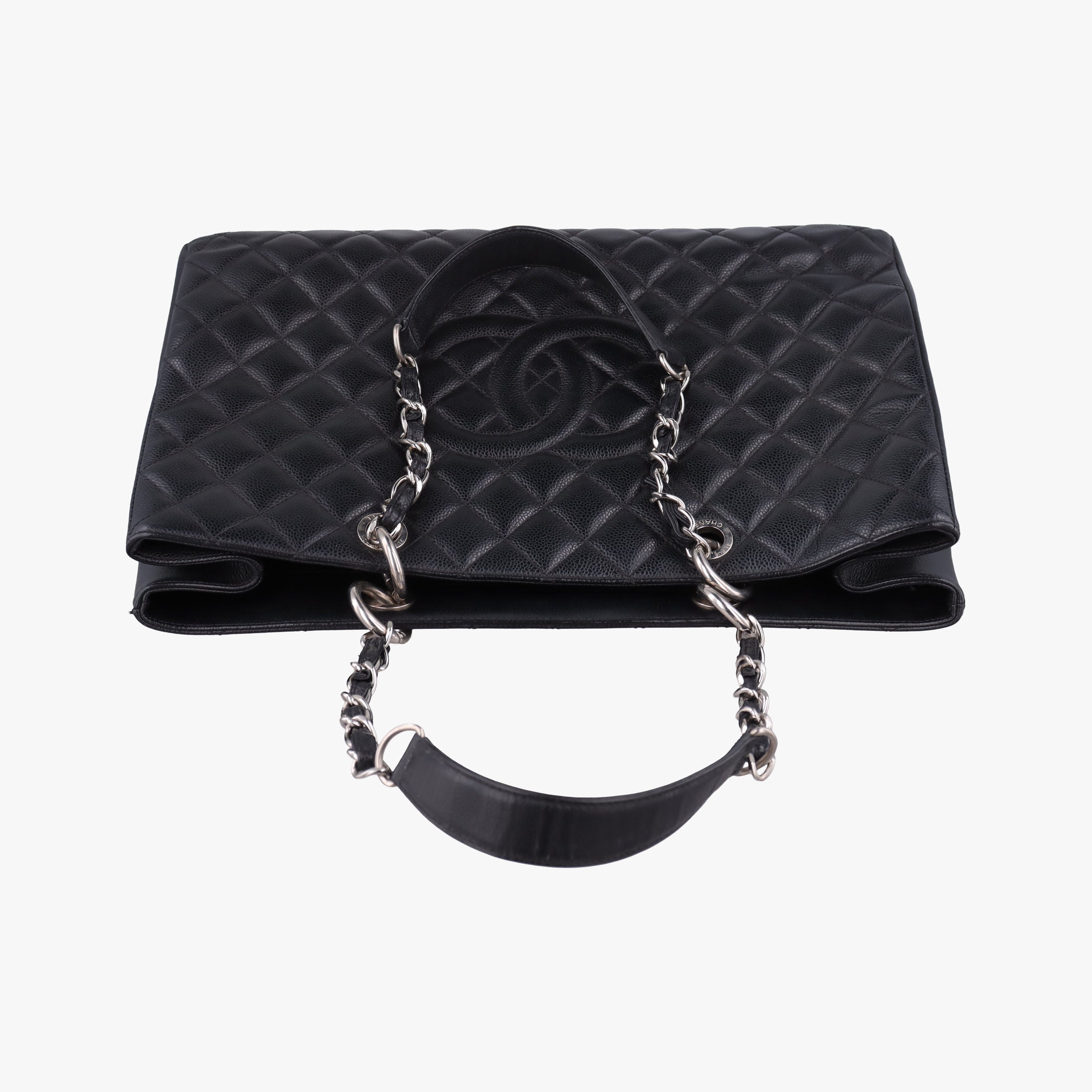 Pre-owned Chanel Matelasse Cocomark GST Black Caviar Leather A66865 shoulderbag | stylenewstar