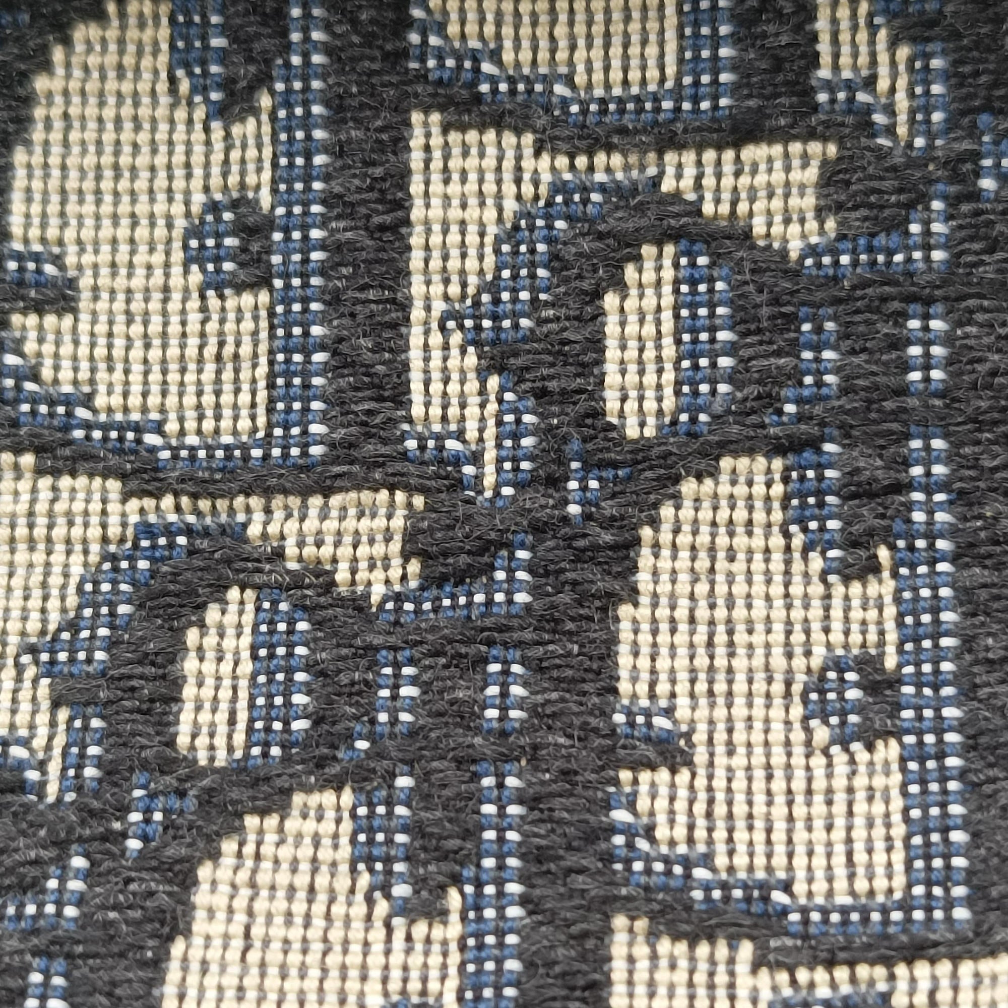 Pre-owned Christian Dior Saddle Navy Jacquard×Leather  bum bag/waist bag | stylenewstar