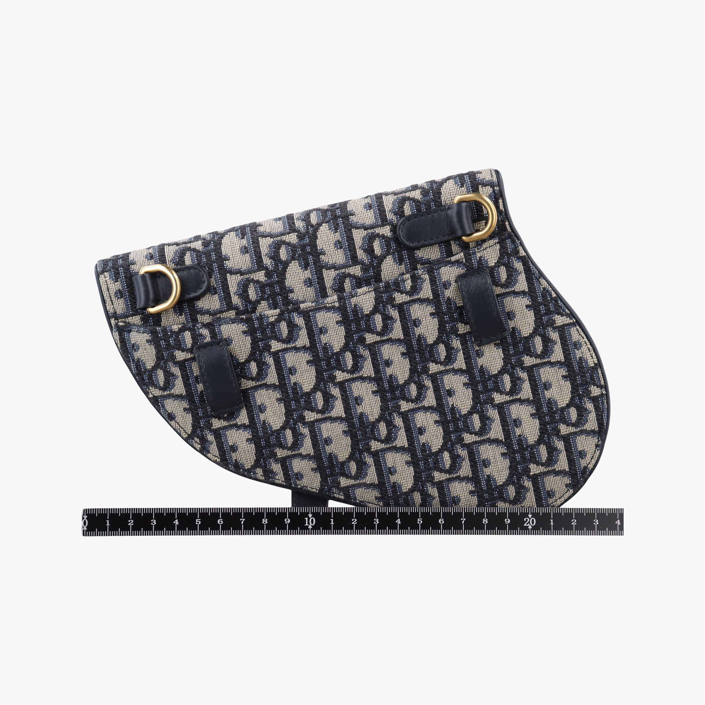 Pre-owned Christian Dior Saddle Navy Jacquard×Leather  bum bag/waist bag | stylenewstar