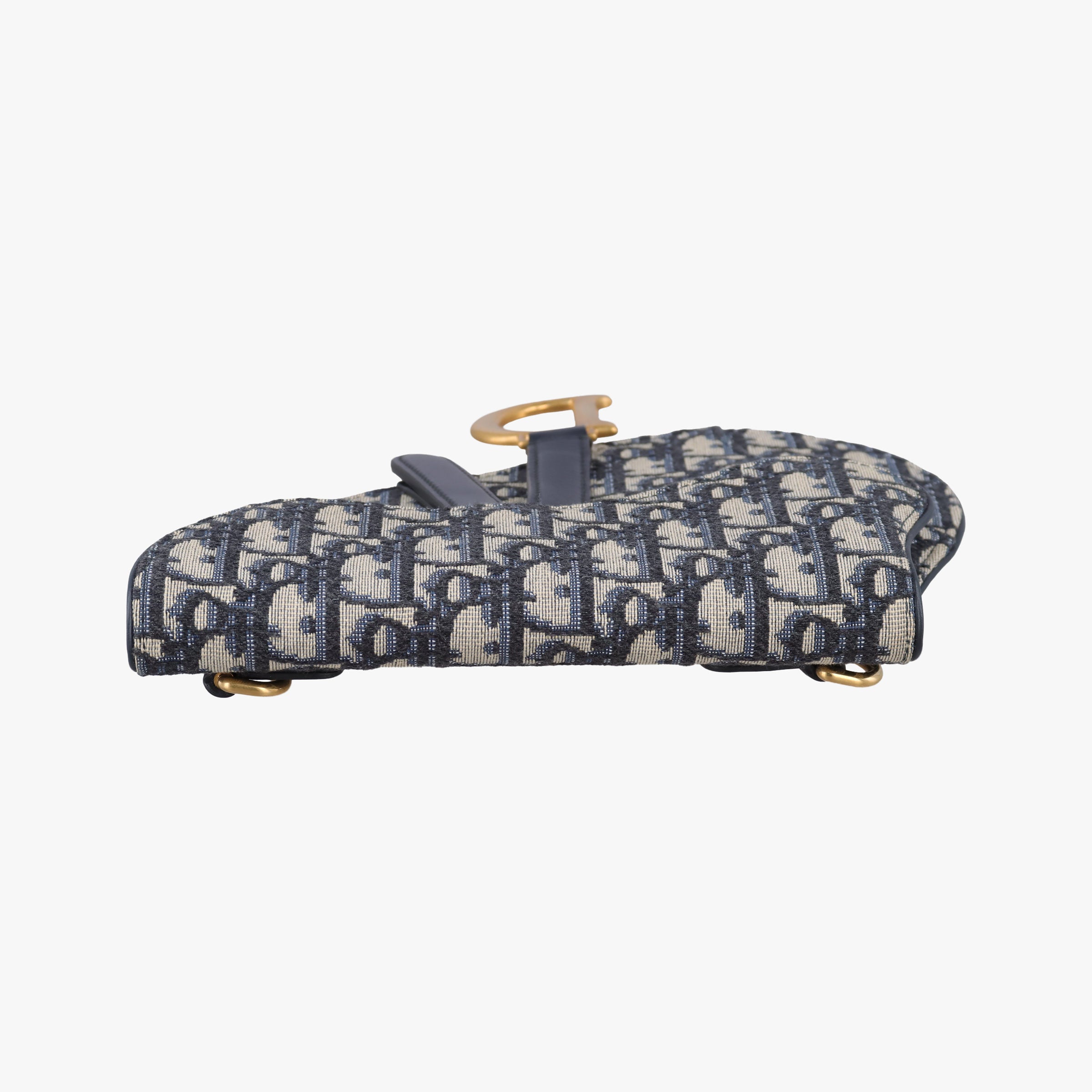 Pre-owned Christian Dior Saddle Navy Jacquard×Leather  bum bag/waist bag | stylenewstar