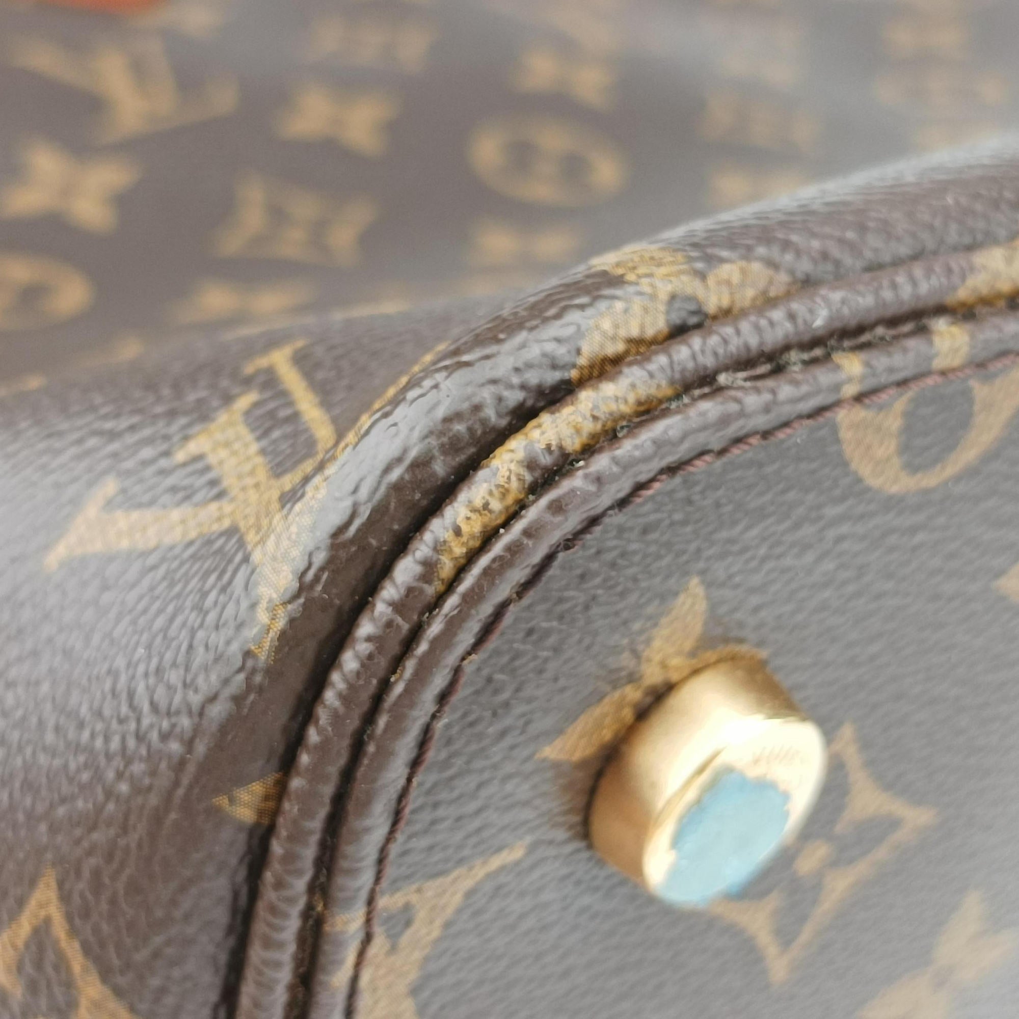 Vintage Louis Vuitton Lockit MM Brown Monogram Canvas×calf leather M40606 handbag | stylenewstar