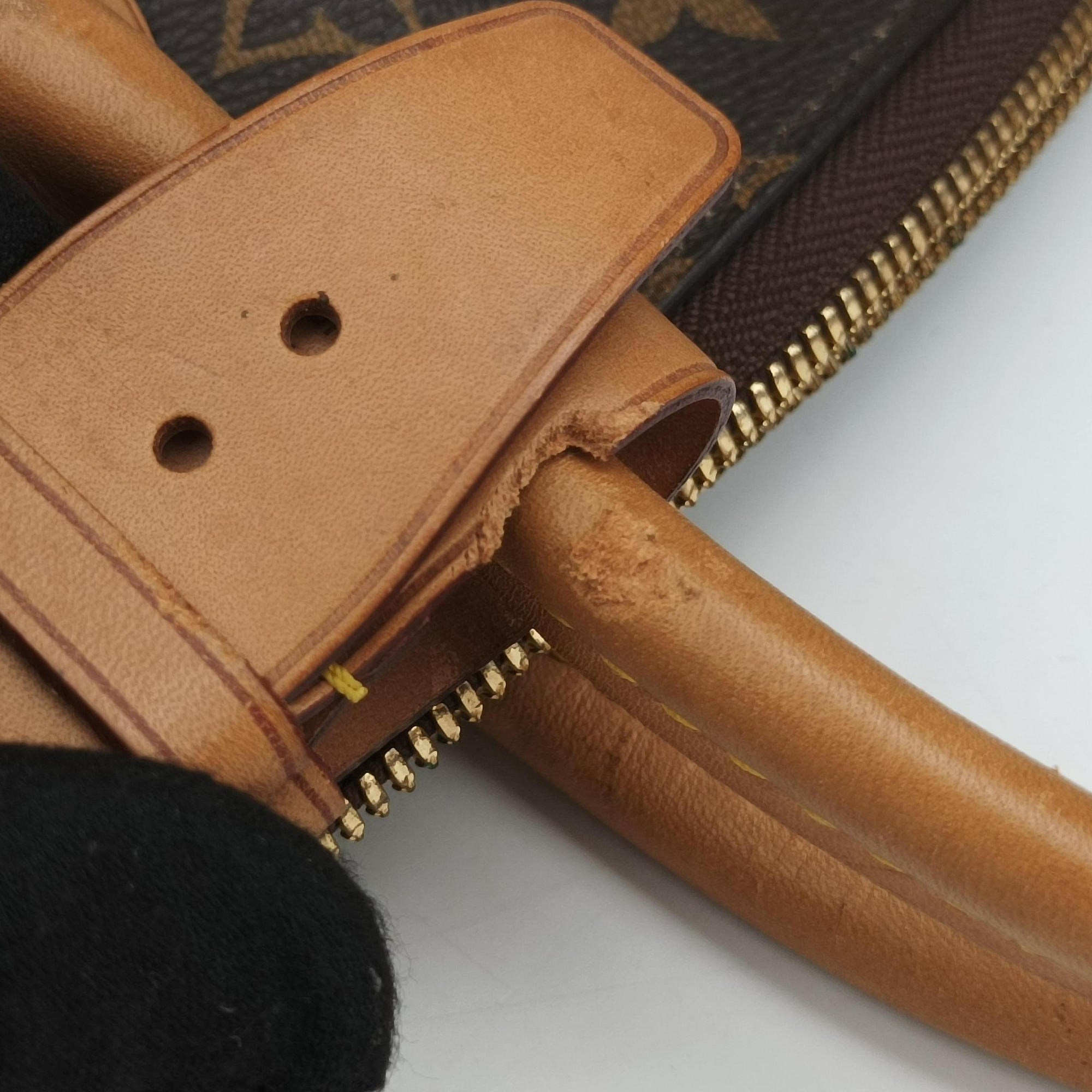 Vintage Louis Vuitton Lockit MM Brown Monogram Canvas×calf leather M40606 handbag | stylenewstar