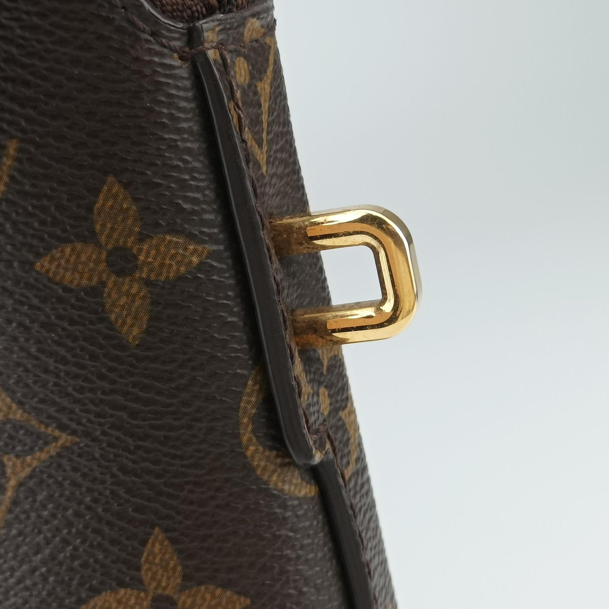 Vintage Louis Vuitton Lockit MM Brown Monogram Canvas×calf leather M40606 handbag | stylenewstar