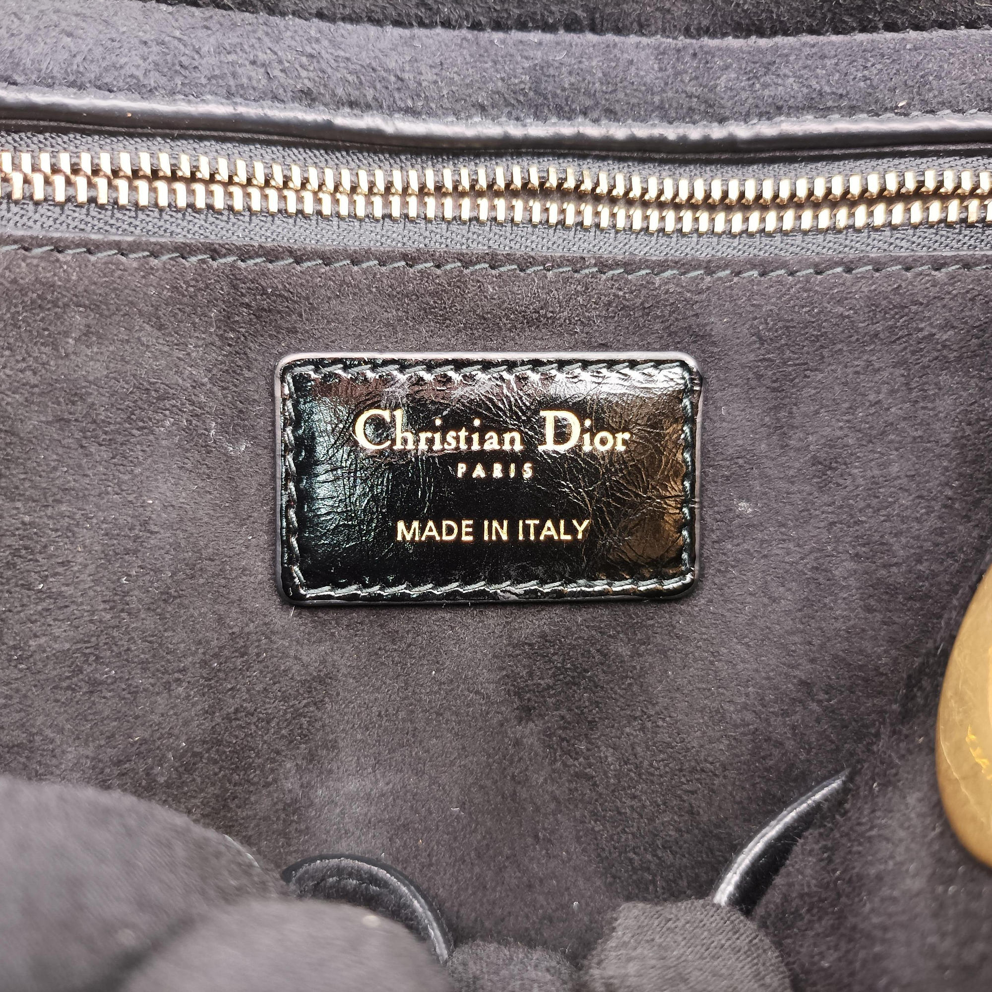 Pre-owned Christian Dior Lady Dior Black lambskin  handbag | stylenewstar