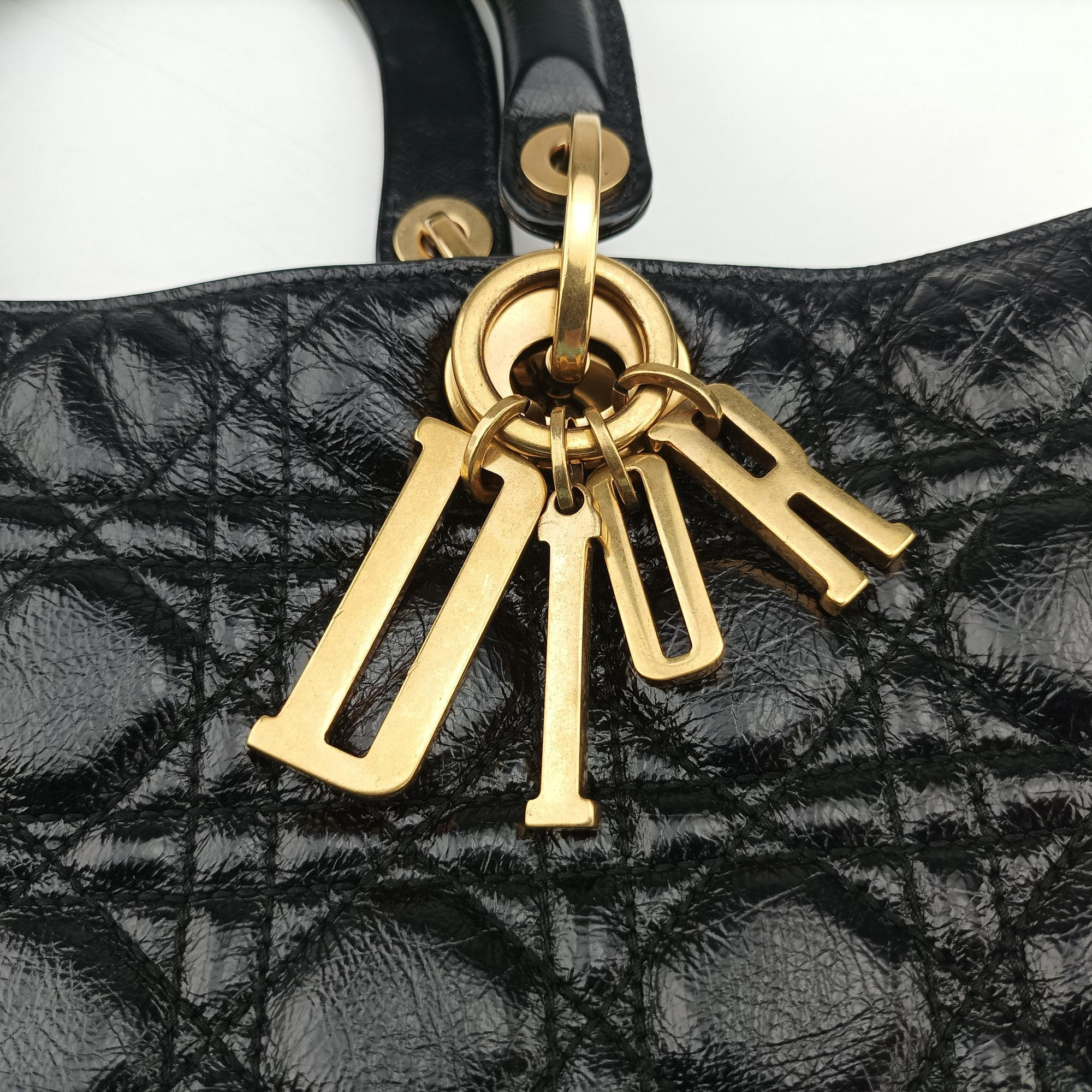 Pre-owned Christian Dior Lady Dior Black lambskin  handbag | stylenewstar