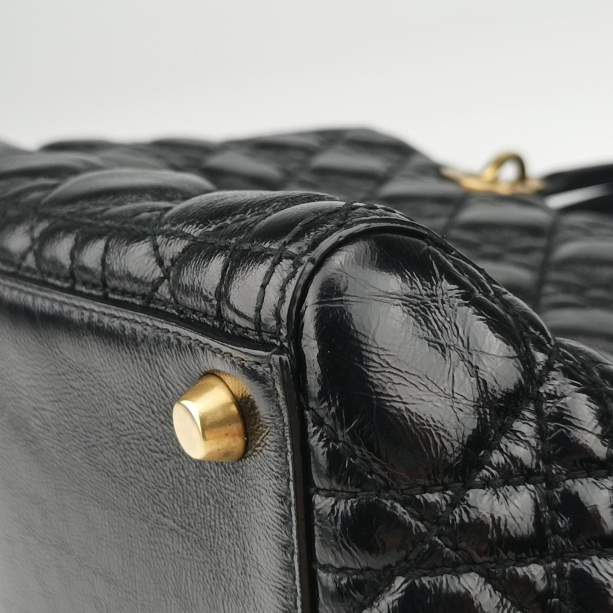 Pre-owned Christian Dior Lady Dior Black lambskin  handbag | stylenewstar