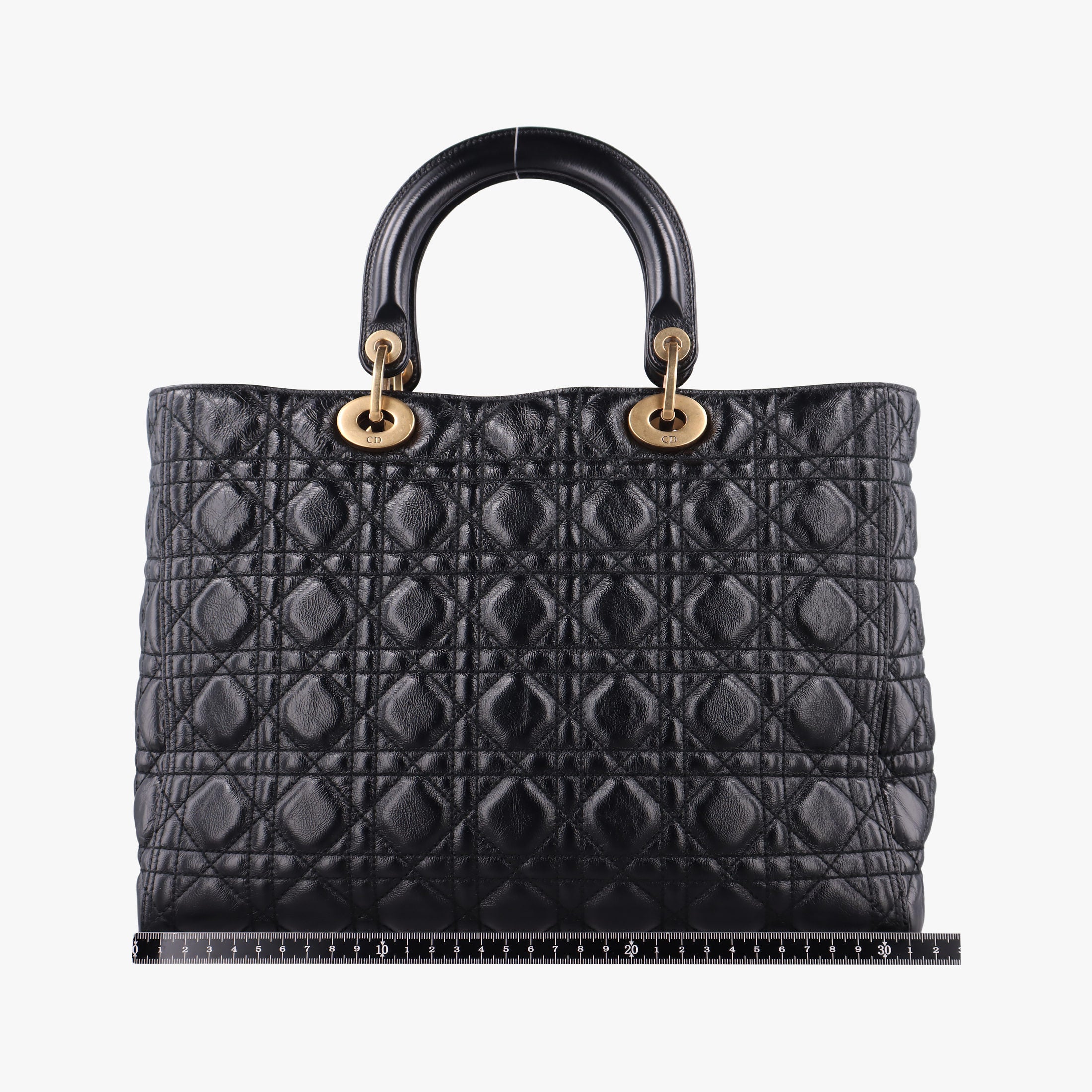 Pre-owned Christian Dior Lady Dior Black lambskin  handbag | stylenewstar