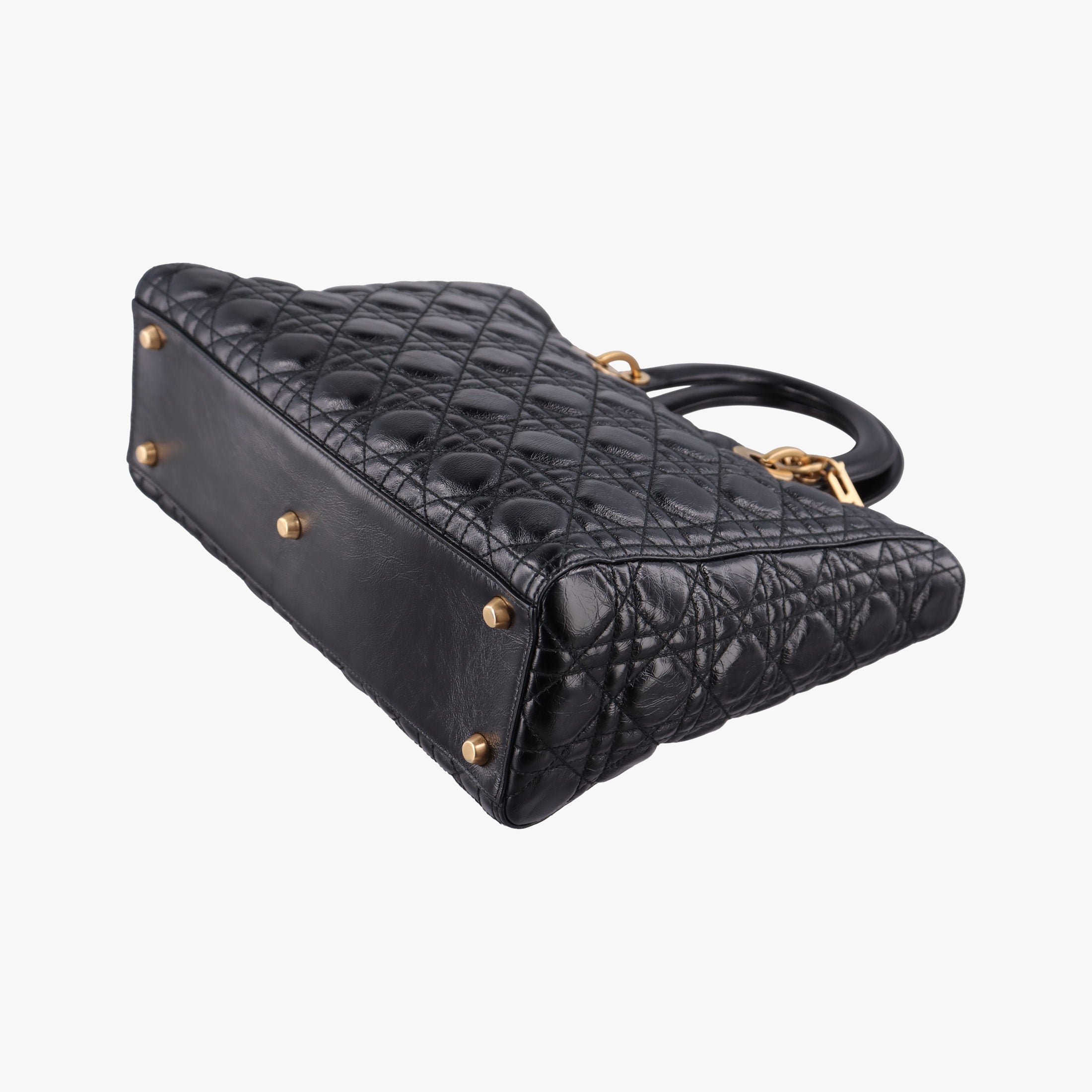 Pre-owned Christian Dior Lady Dior Black lambskin  handbag | stylenewstar