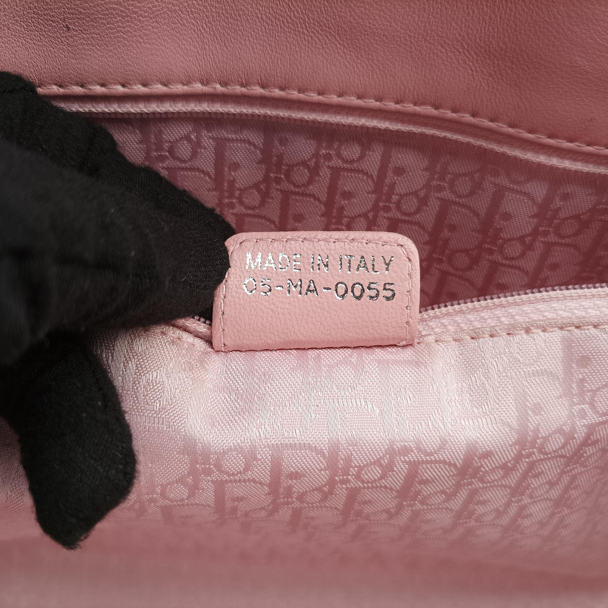Pre-owned Christian Dior canage stitch Pink lambskin  shoulderbag | stylenewstar