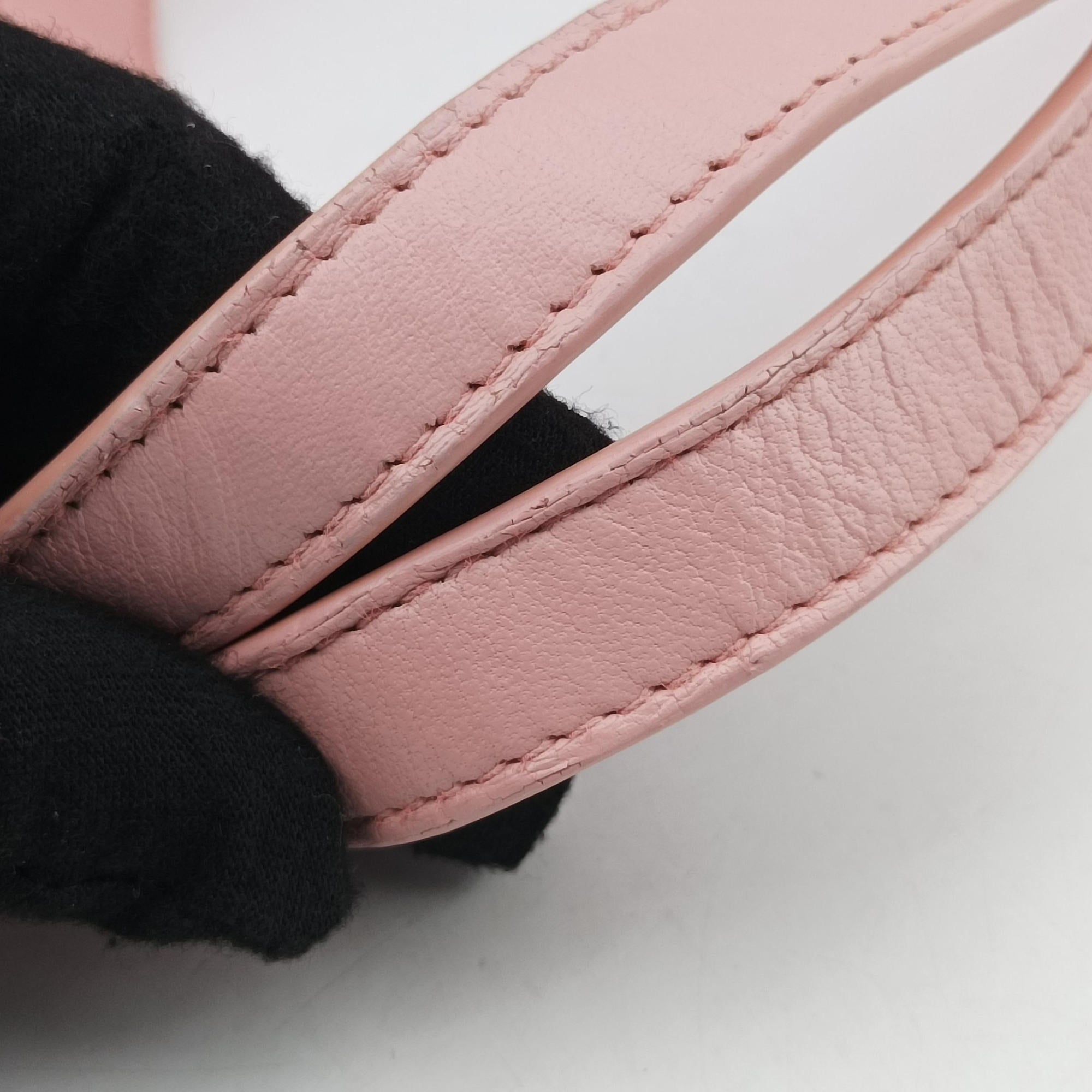 Pre-owned Christian Dior canage stitch Pink lambskin  shoulderbag | stylenewstar