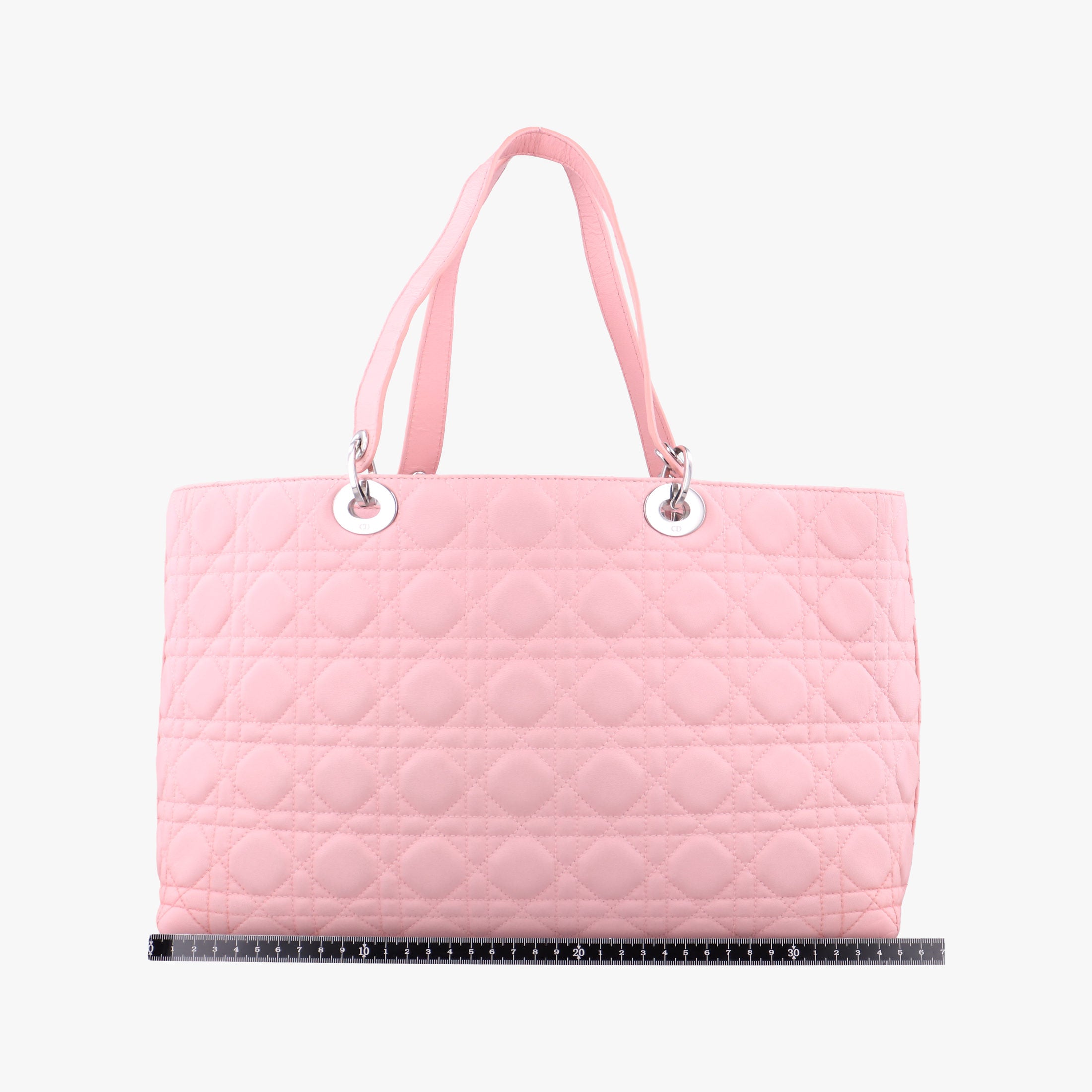 Pre-owned Christian Dior canage stitch Pink lambskin  shoulderbag | stylenewstar