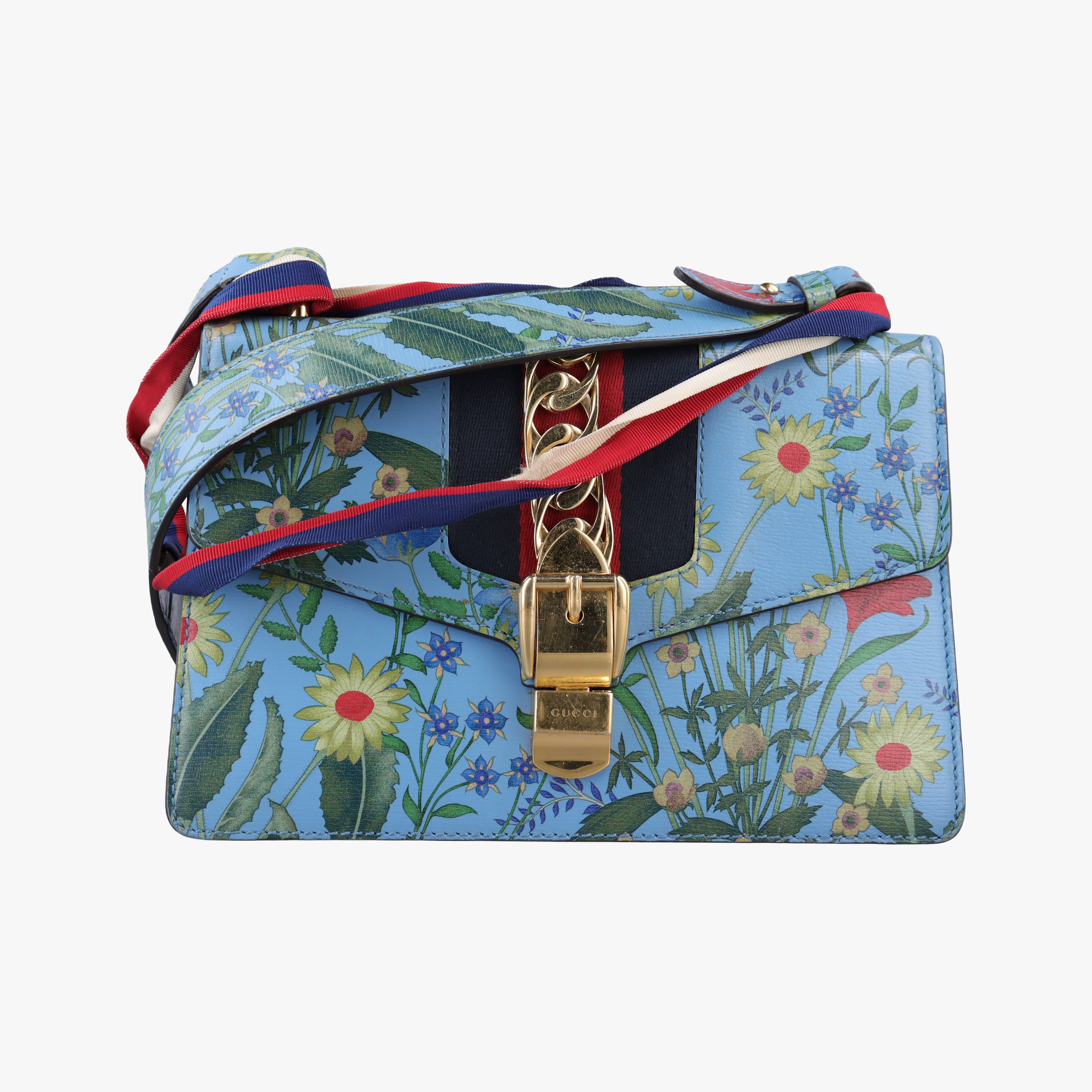 Pre-owned Gucci Sylvie Multicolour Leather 421882 shoulderbag | stylenewstar