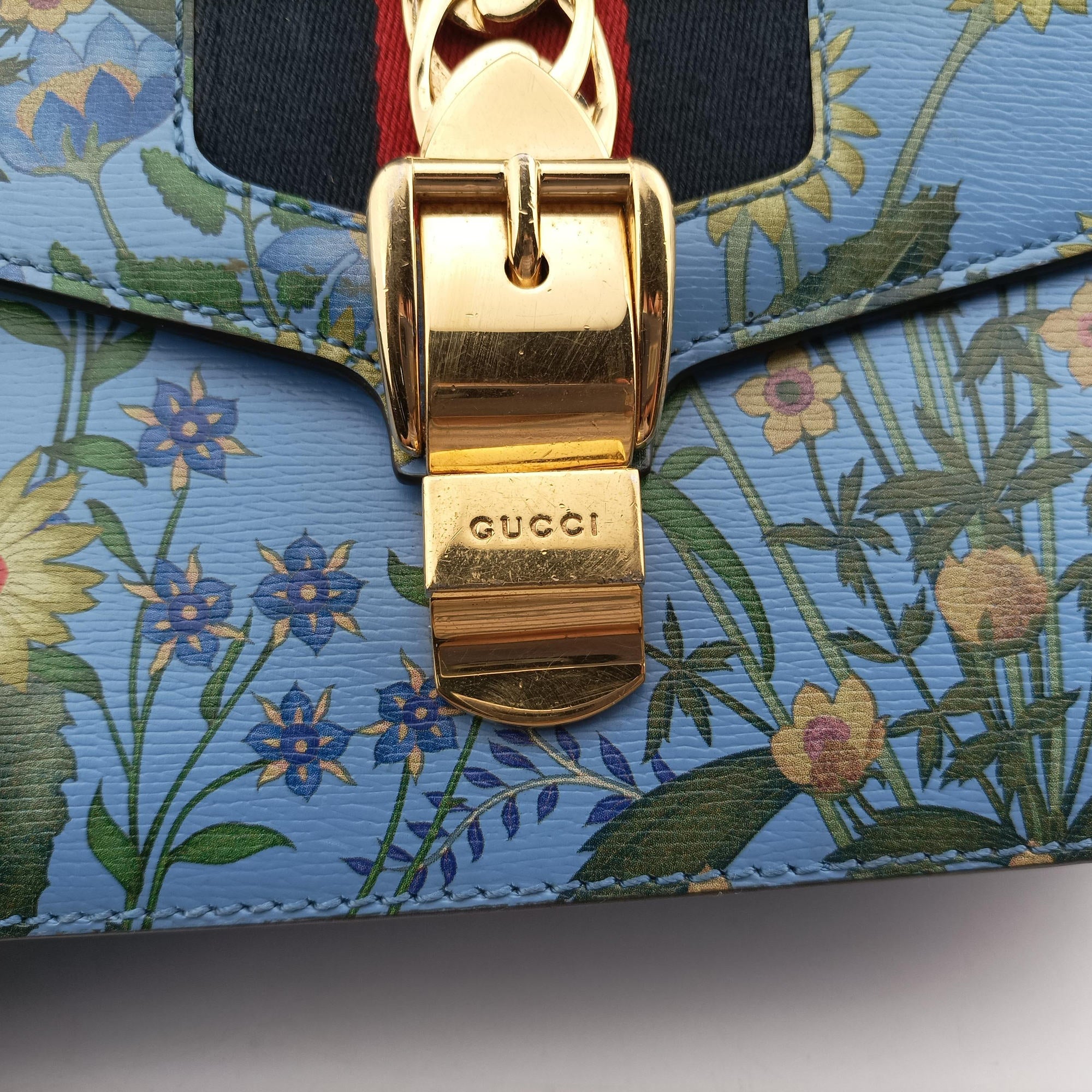Pre-owned Gucci Sylvie Multicolour Leather 421882 shoulderbag | stylenewstar