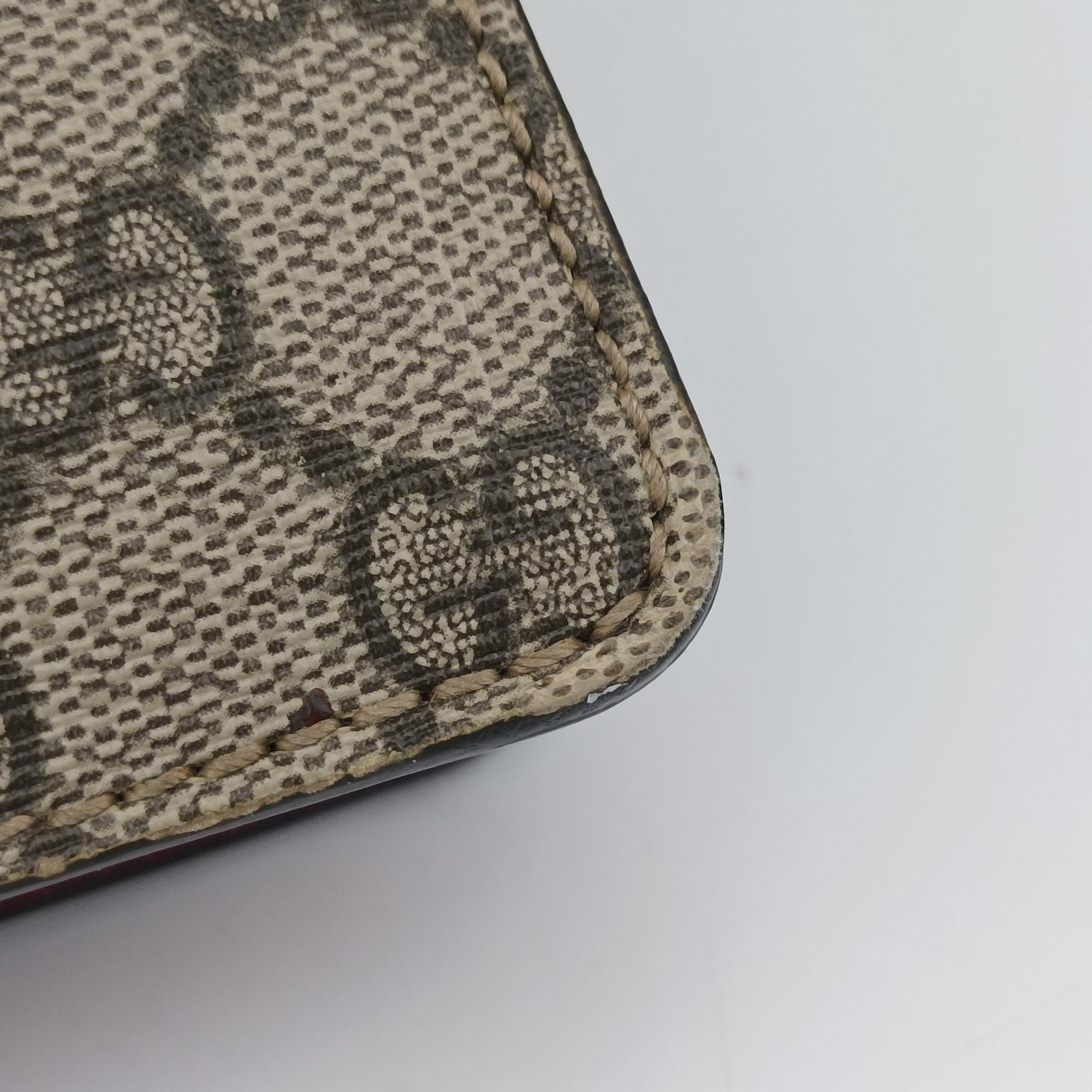 Pre-owned Gucci Dionysus beige×red PVC coated canvas × suede 421970 shoulderbag | stylenewstar