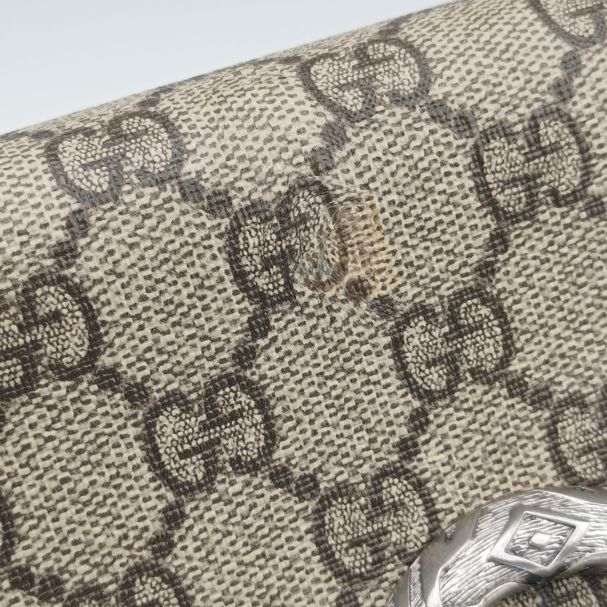 Pre-owned Gucci Dionysus beige×red PVC coated canvas × suede 421970 shoulderbag | stylenewstar