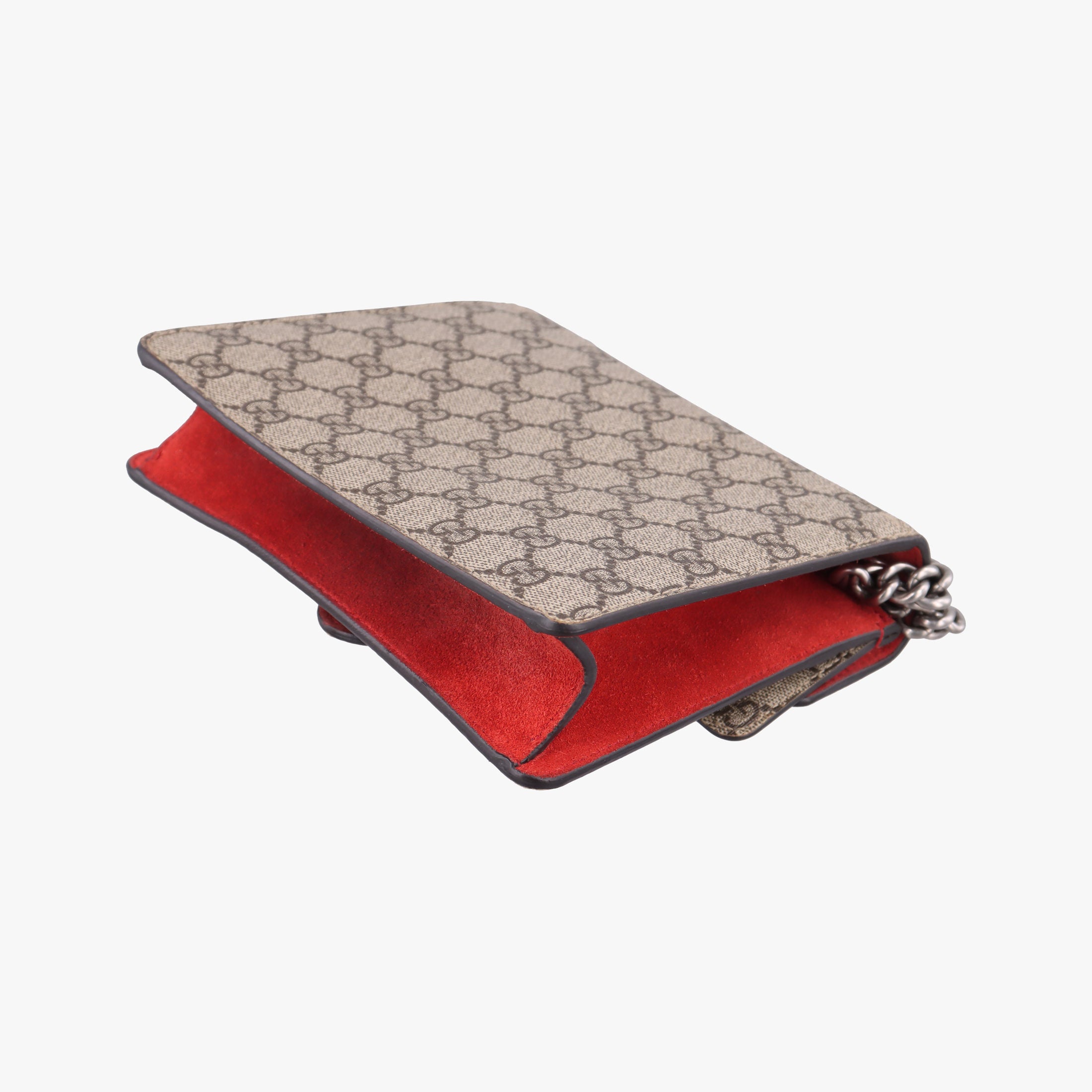 Pre-owned Gucci Dionysus beige×red PVC coated canvas × suede 421970 shoulderbag | stylenewstar