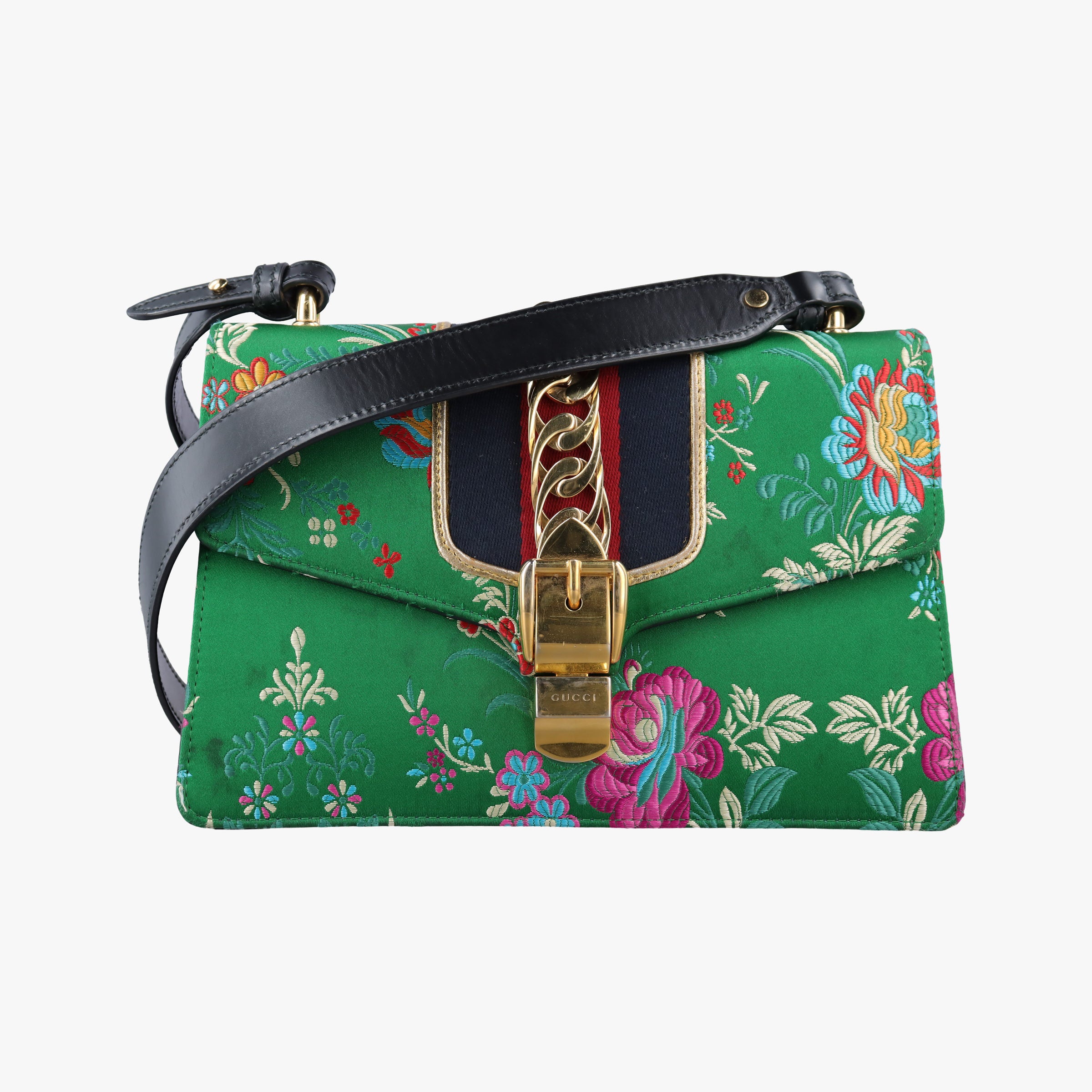 Secondhand Gucci Sylvie Multicolour silk 421882 shoulderbag | stylenewstar
