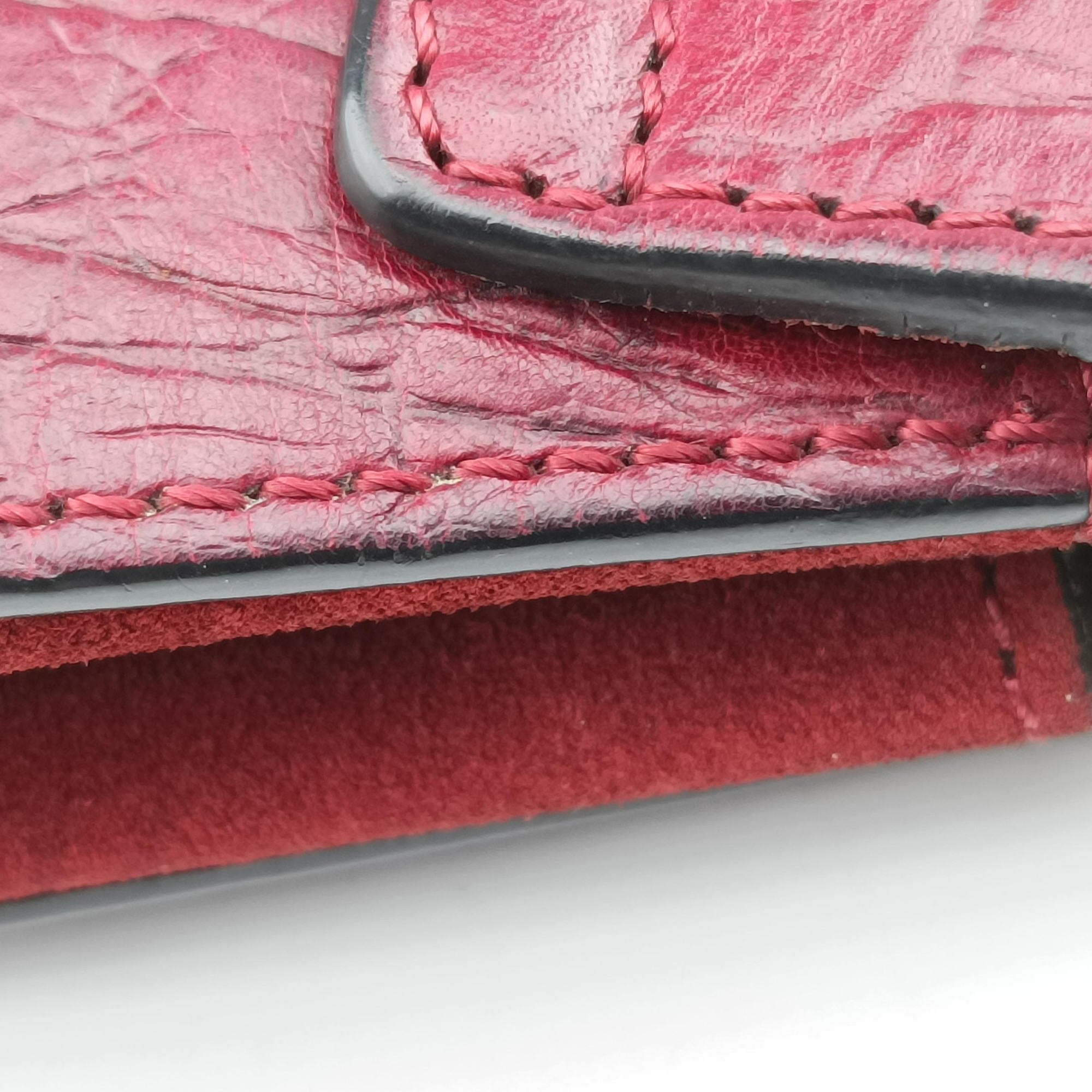 Pre-owned Chloe DREW Burgundy Leather x Suede  shoulderbag | stylenewstar