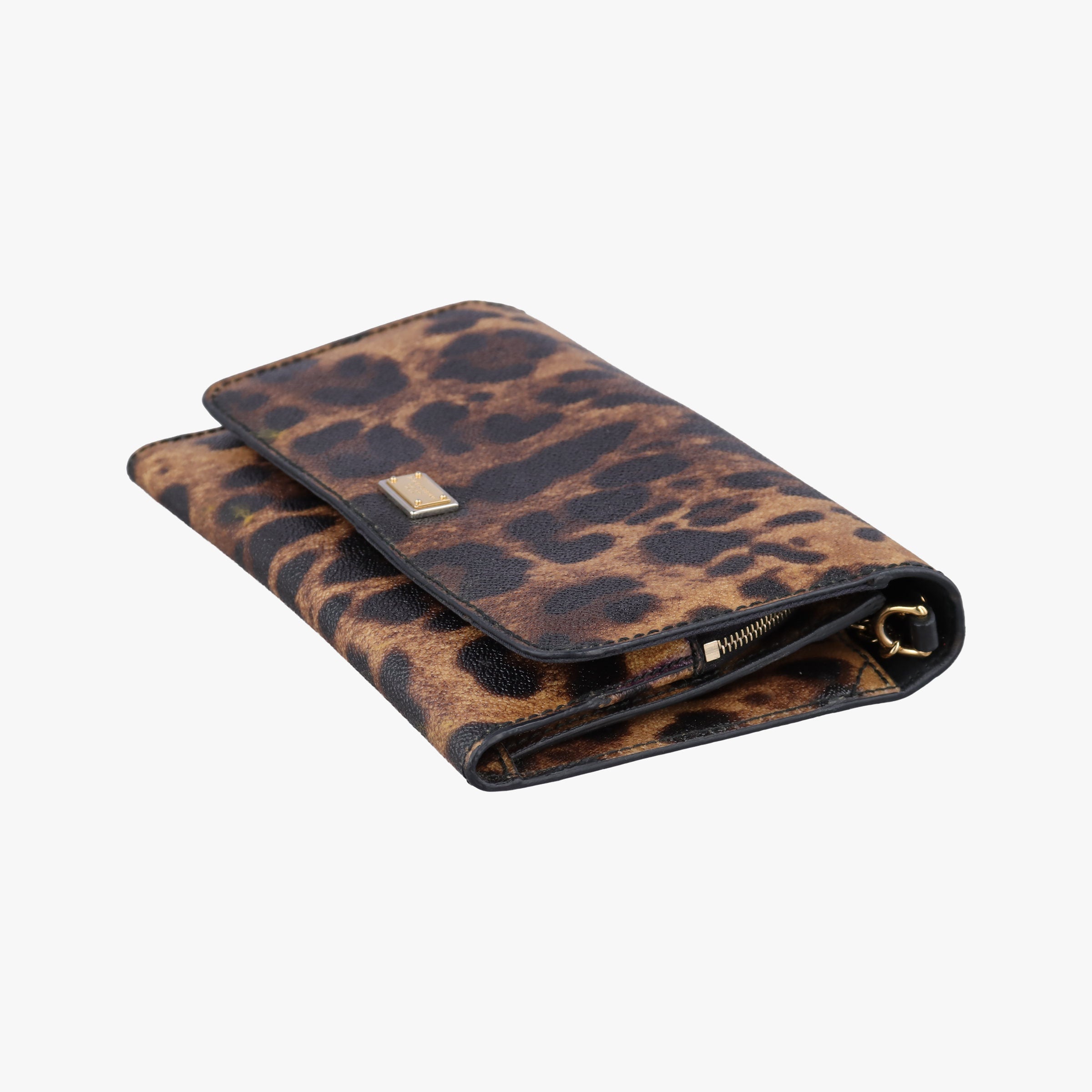 Vintage Dolce & Gabbana Dauphine Leopard Brown Coated Canvas  shoulderbag | stylenewstar