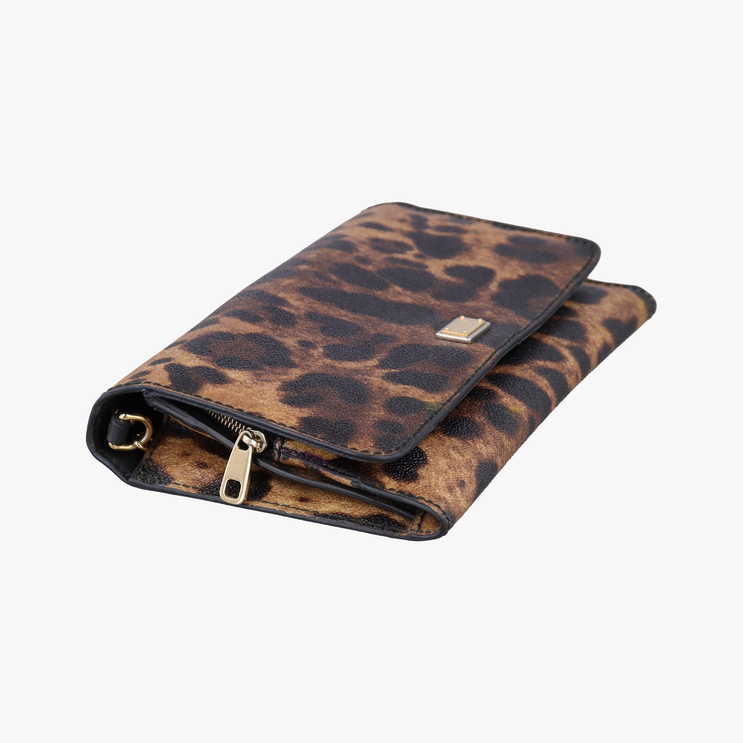 Vintage Dolce & Gabbana Dauphine Leopard Brown Coated Canvas  shoulderbag | stylenewstar
