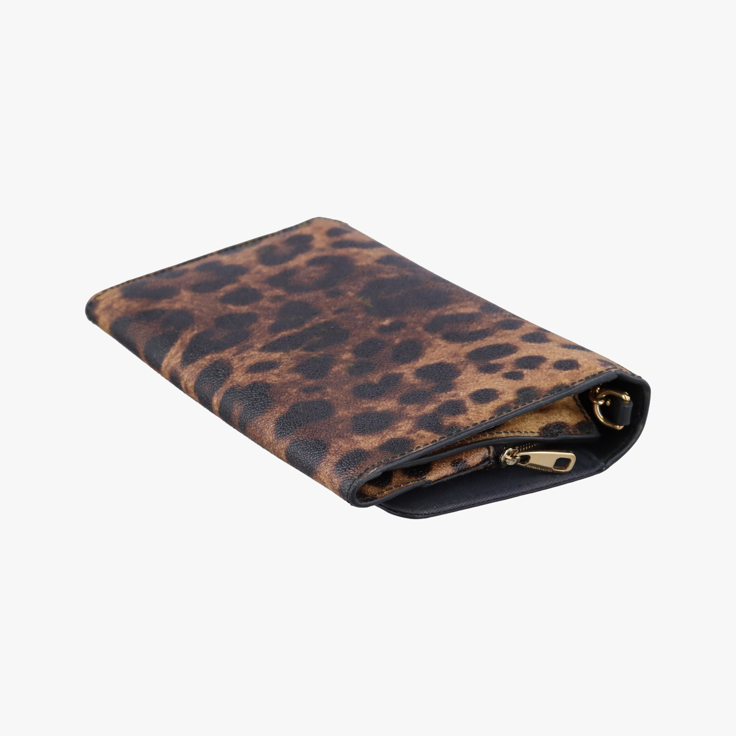 Vintage Dolce & Gabbana Dauphine Leopard Brown Coated Canvas  shoulderbag | stylenewstar