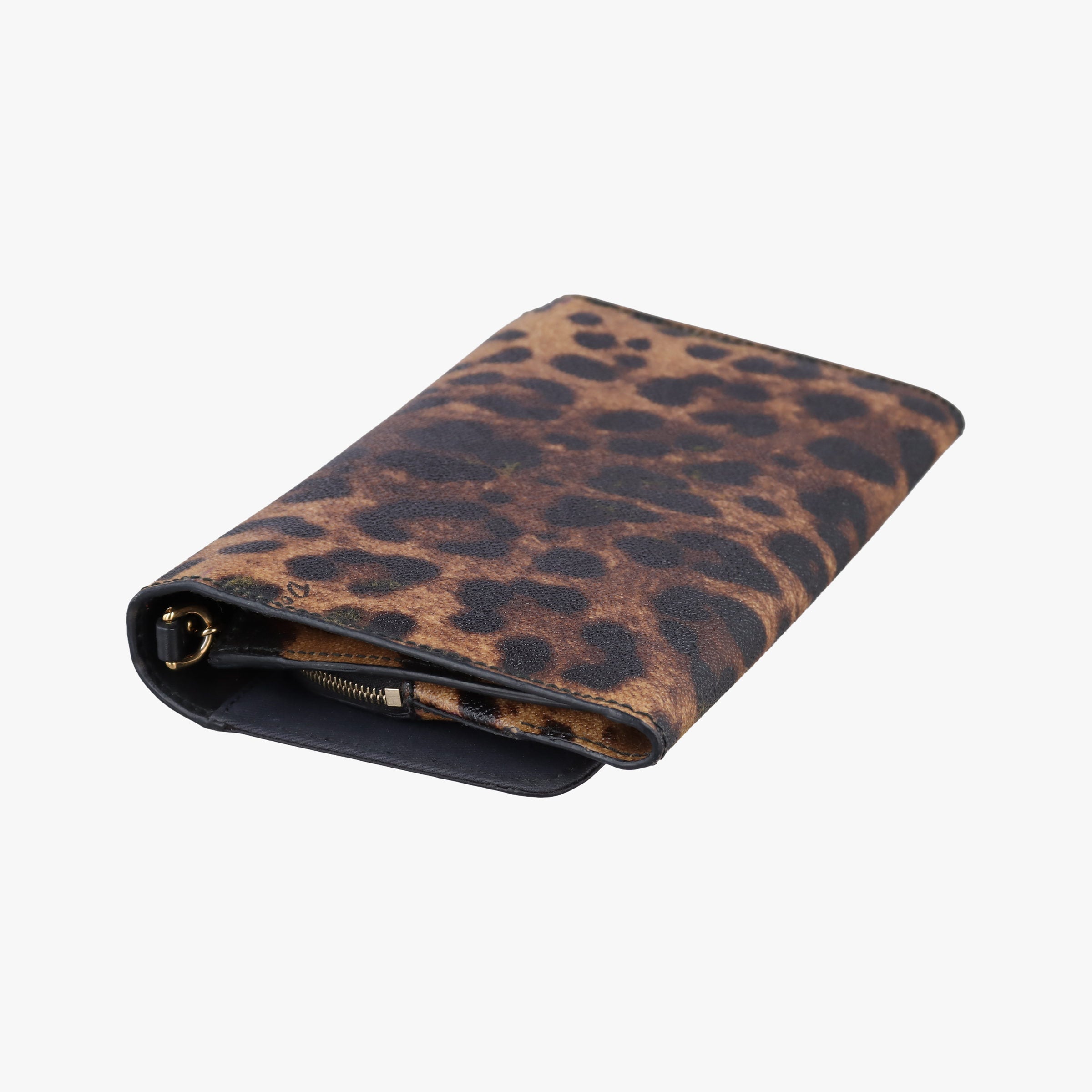 Vintage Dolce & Gabbana Dauphine Leopard Brown Coated Canvas  shoulderbag | stylenewstar