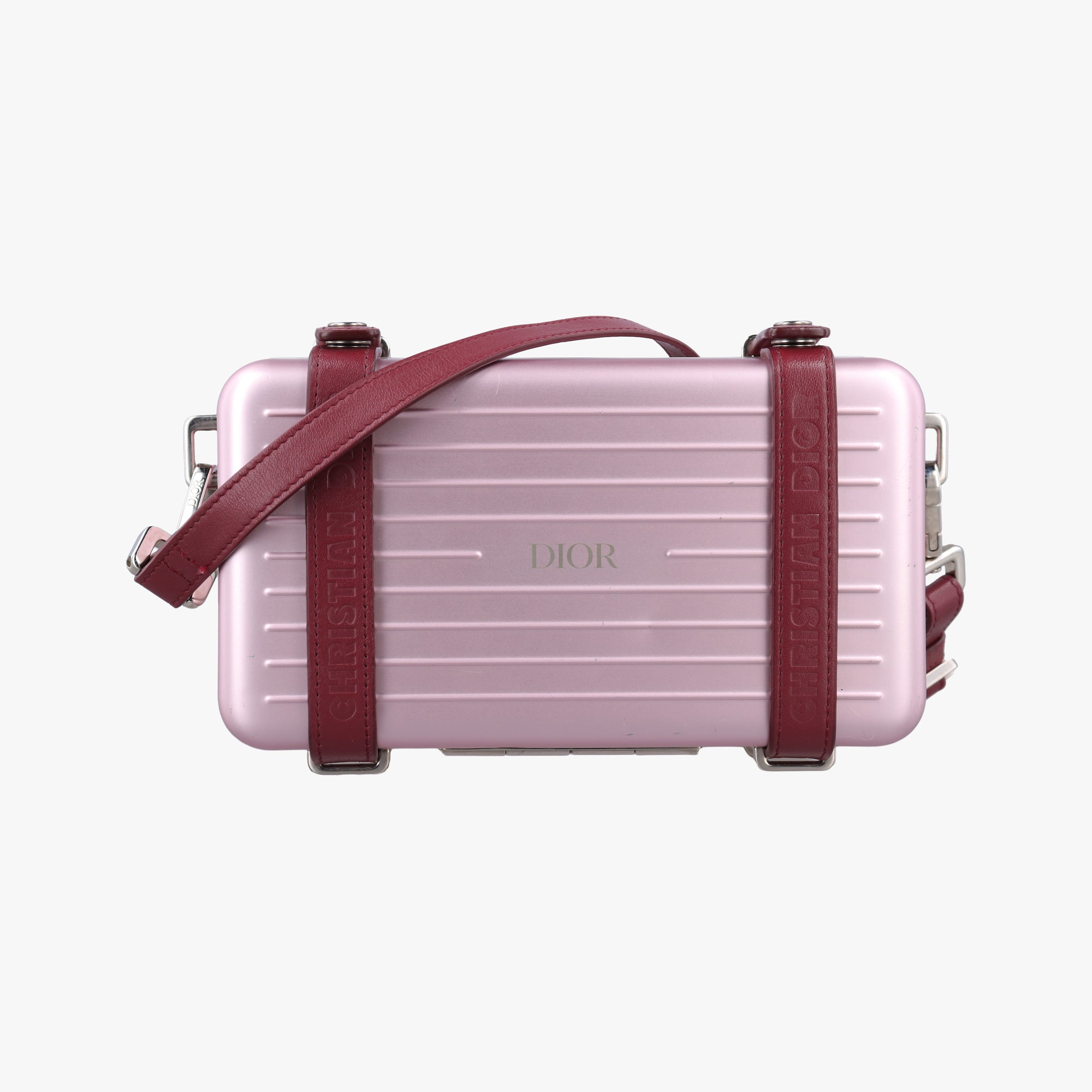 Vintage Christian Dior Rimowa Collaboration Pink×red Aluminum×Leather  shoulderbag | stylenewstar
