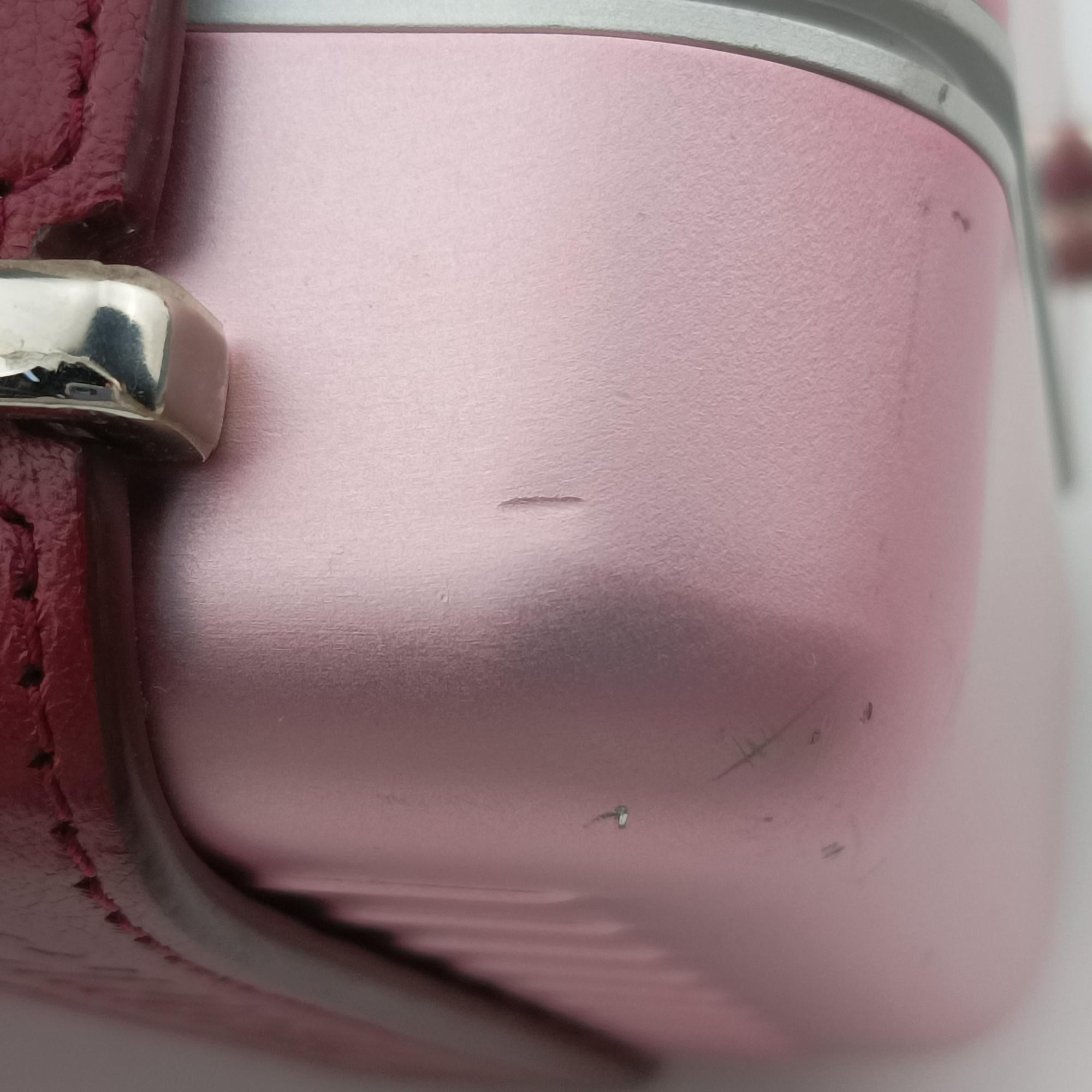 Vintage Christian Dior Rimowa Collaboration Pink×red Aluminum×Leather  shoulderbag | stylenewstar
