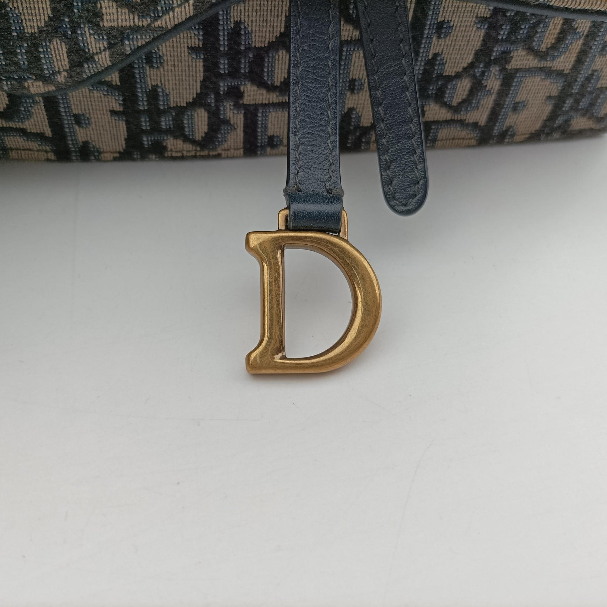 Pre-owned Christian Dior Saddle Gray×Navy×Black Jacquard  bum bag/waist bag | stylenewstar