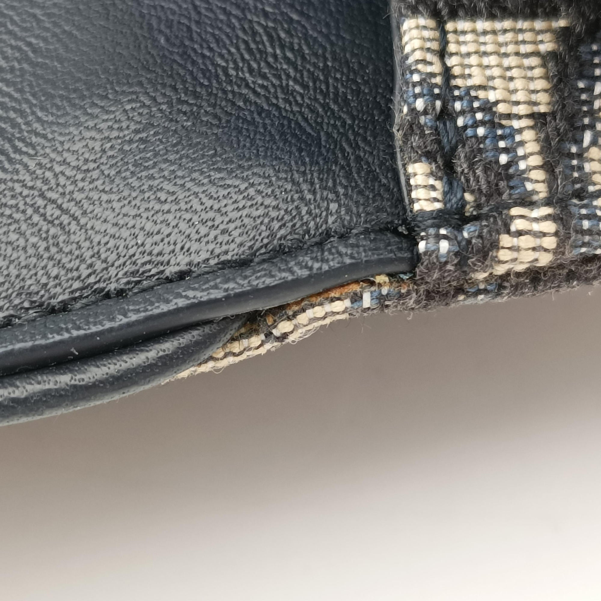 Pre-owned Christian Dior Saddle Gray×Navy×Black Jacquard  bum bag/waist bag | stylenewstar