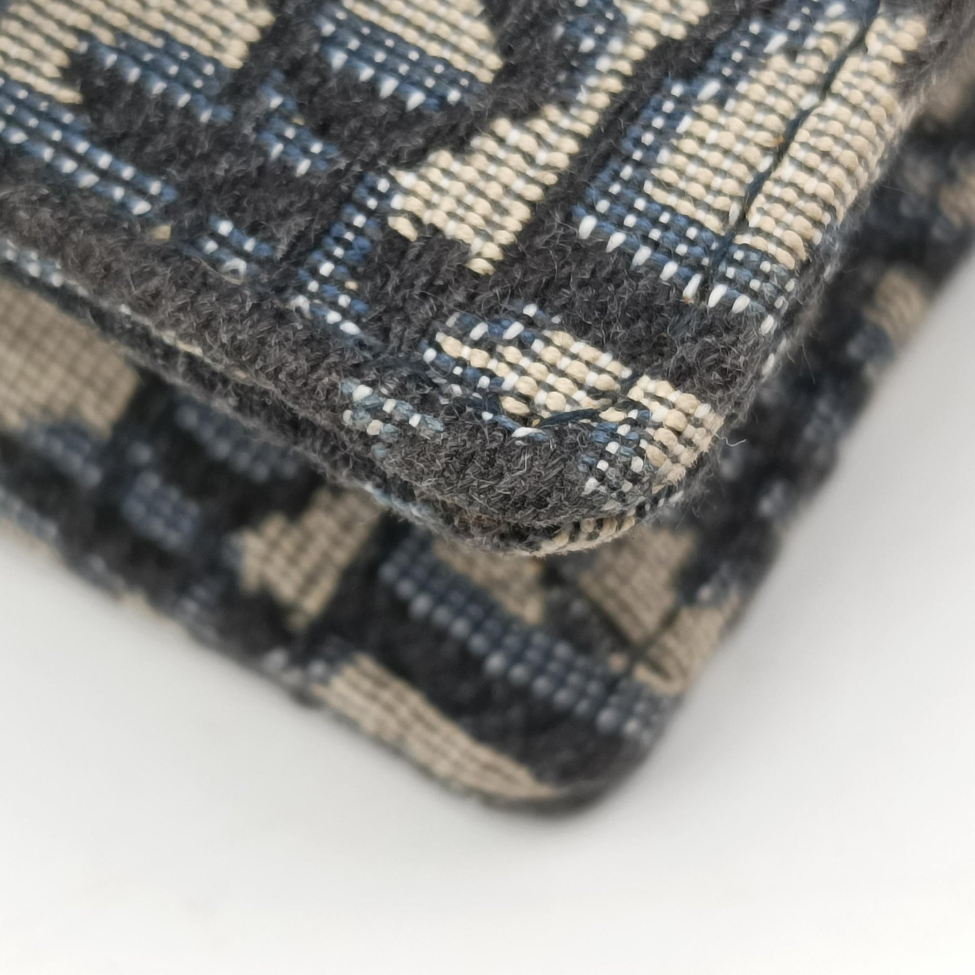 Pre-owned Christian Dior Saddle Gray×Navy×Black Jacquard  bum bag/waist bag | stylenewstar