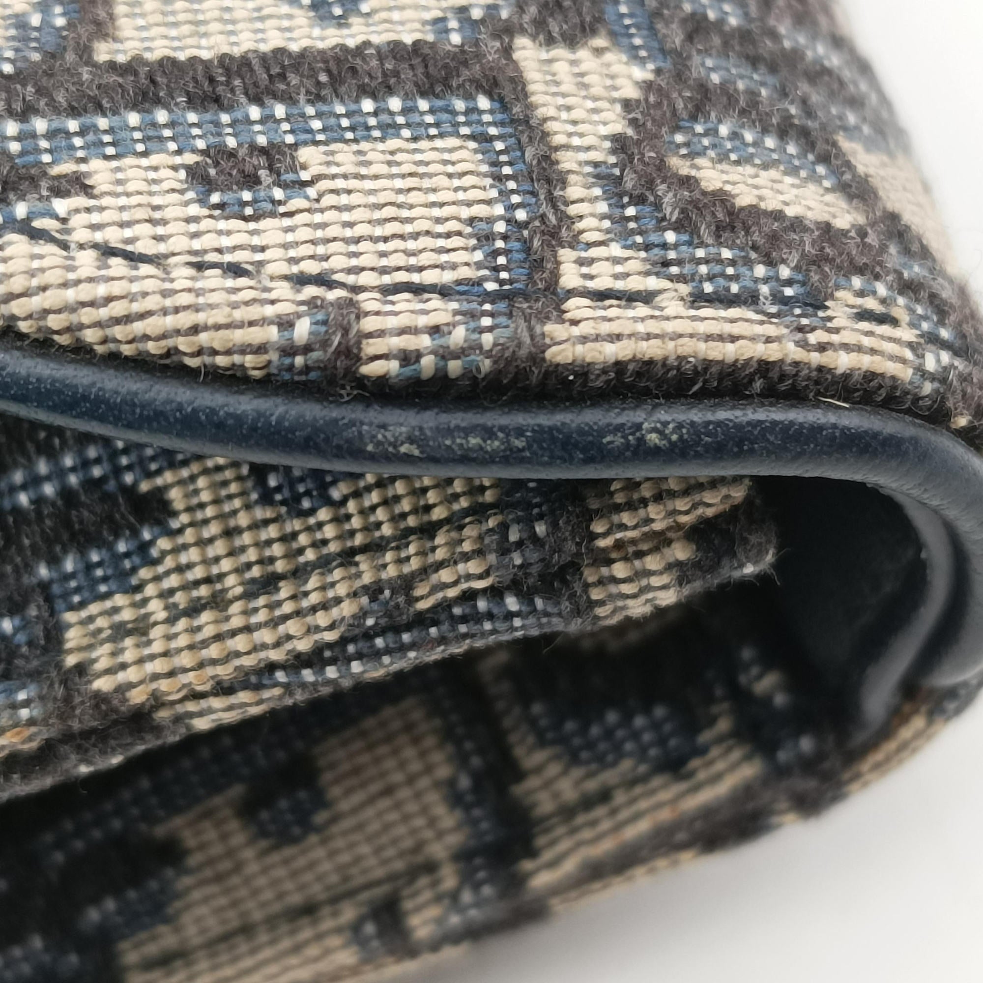 Pre-owned Christian Dior Saddle Gray×Navy×Black Jacquard  bum bag/waist bag | stylenewstar