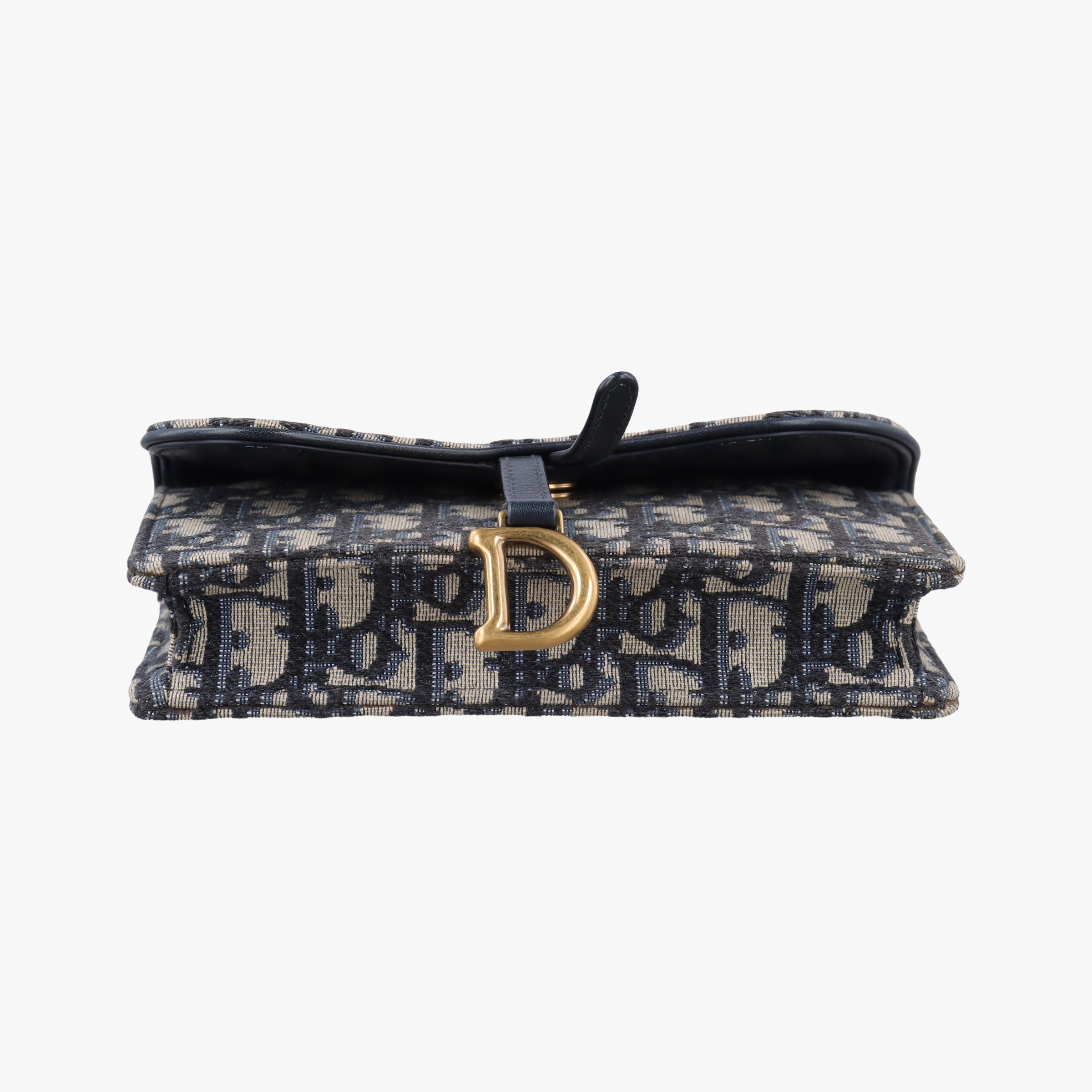 Pre-owned Christian Dior Saddle Gray×Navy×Black Jacquard  bum bag/waist bag | stylenewstar