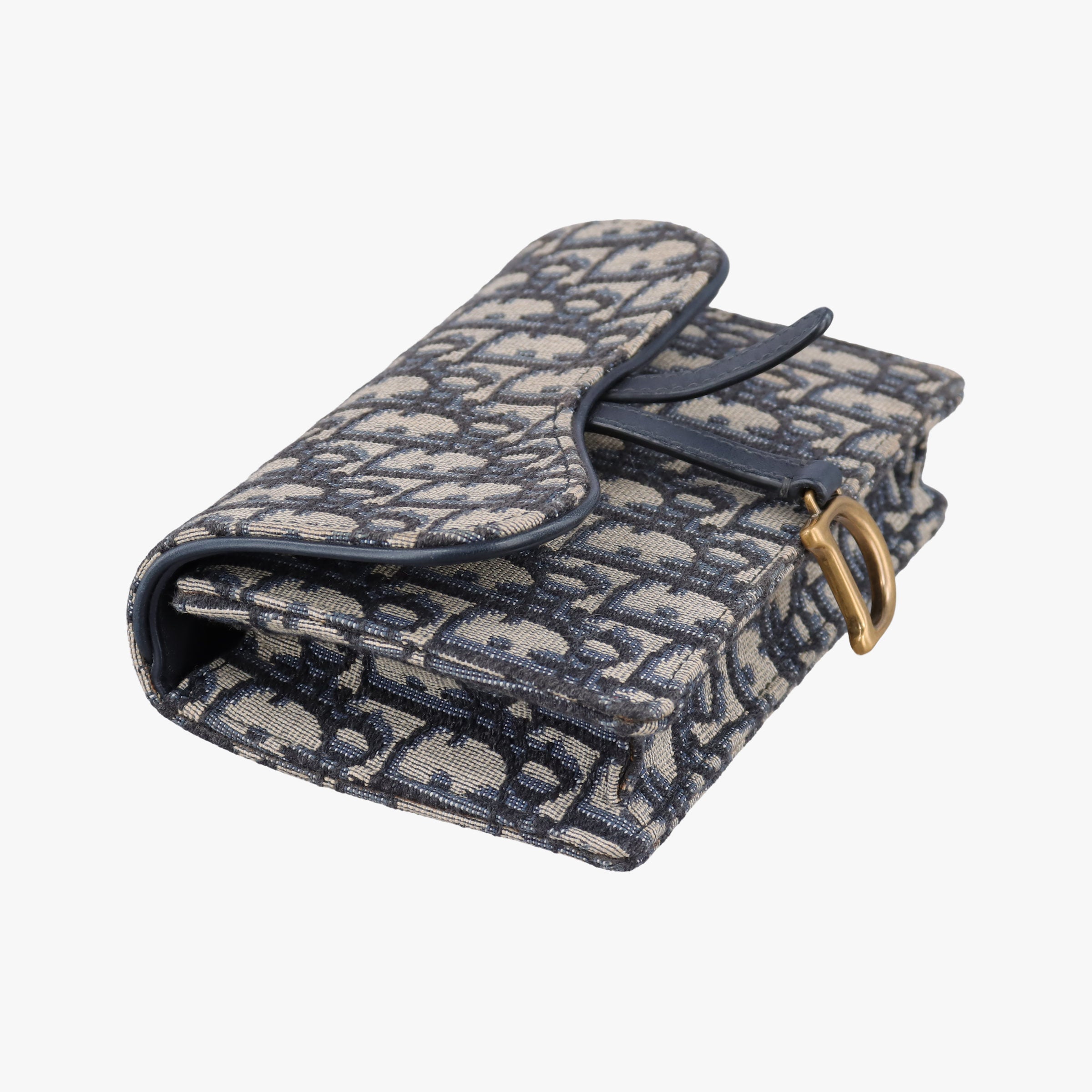 Pre-owned Christian Dior Saddle Gray×Navy×Black Jacquard  bum bag/waist bag | stylenewstar