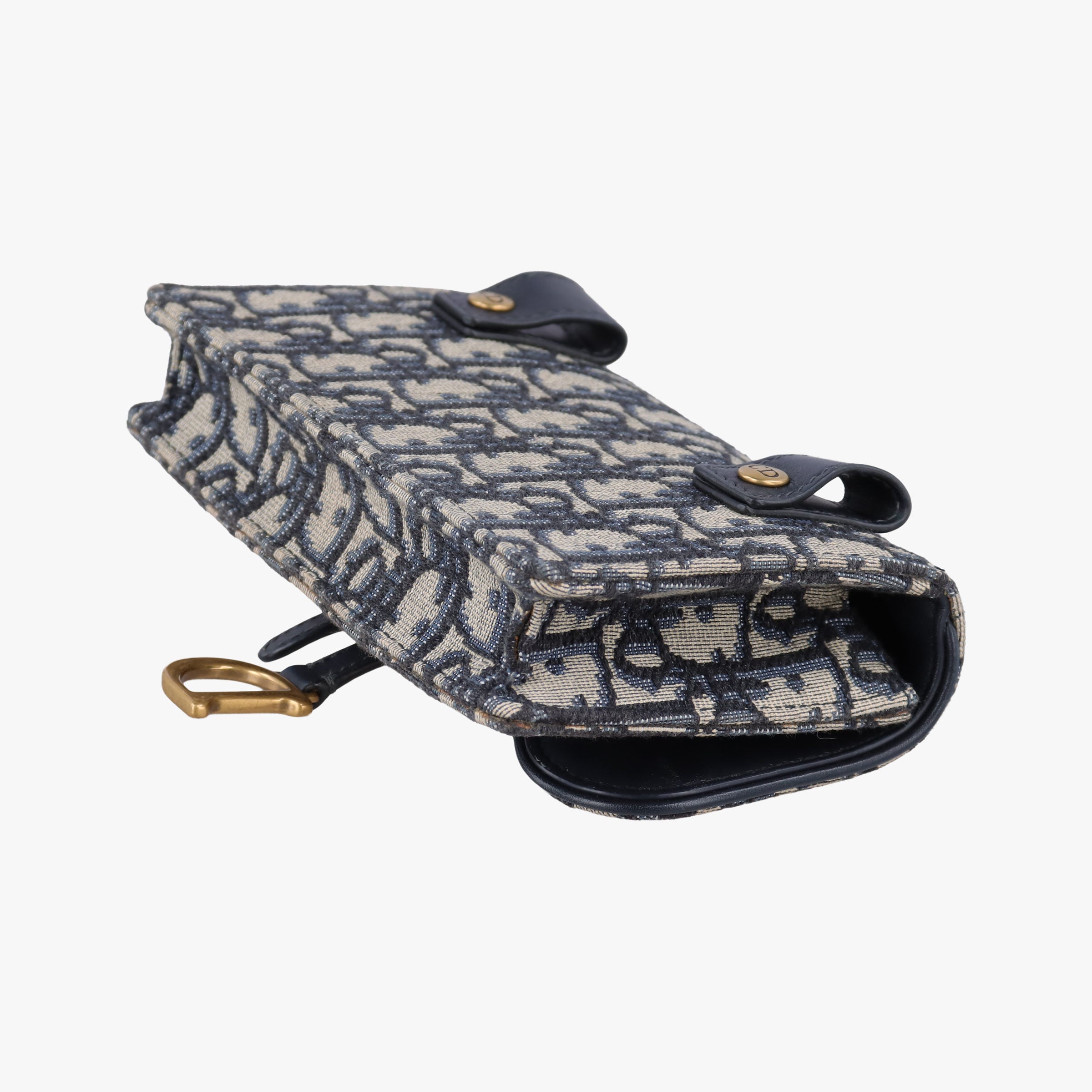 Pre-owned Christian Dior Saddle Gray×Navy×Black Jacquard  bum bag/waist bag | stylenewstar
