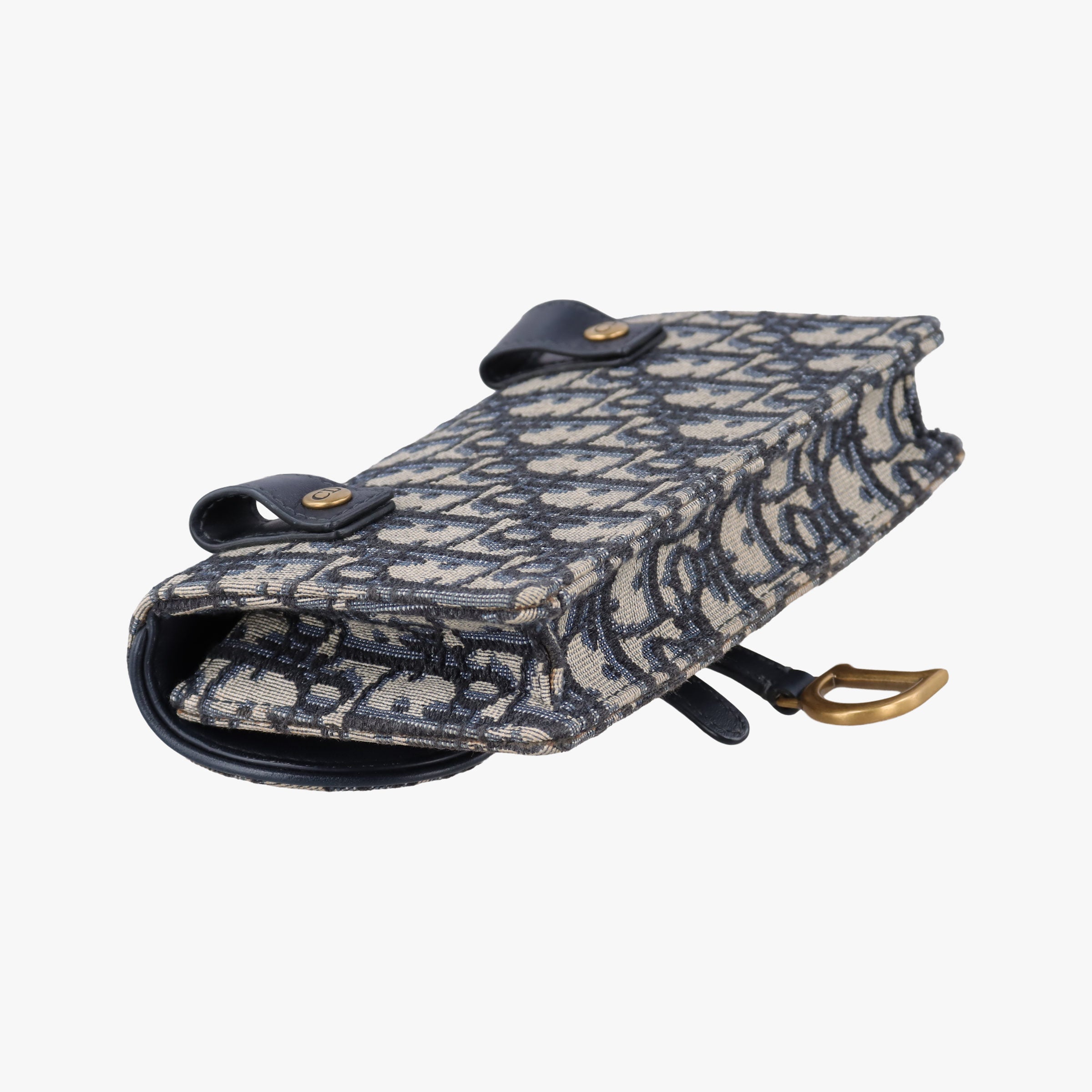 Pre-owned Christian Dior Saddle Gray×Navy×Black Jacquard  bum bag/waist bag | stylenewstar