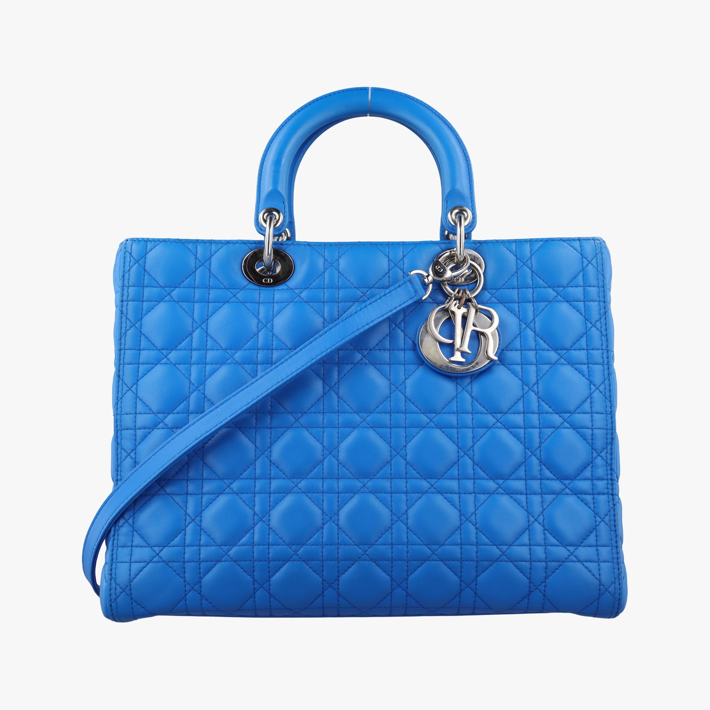Secondhand Christian Dior Lady Dior Blue lambskin  shoulderbag | stylenewstar