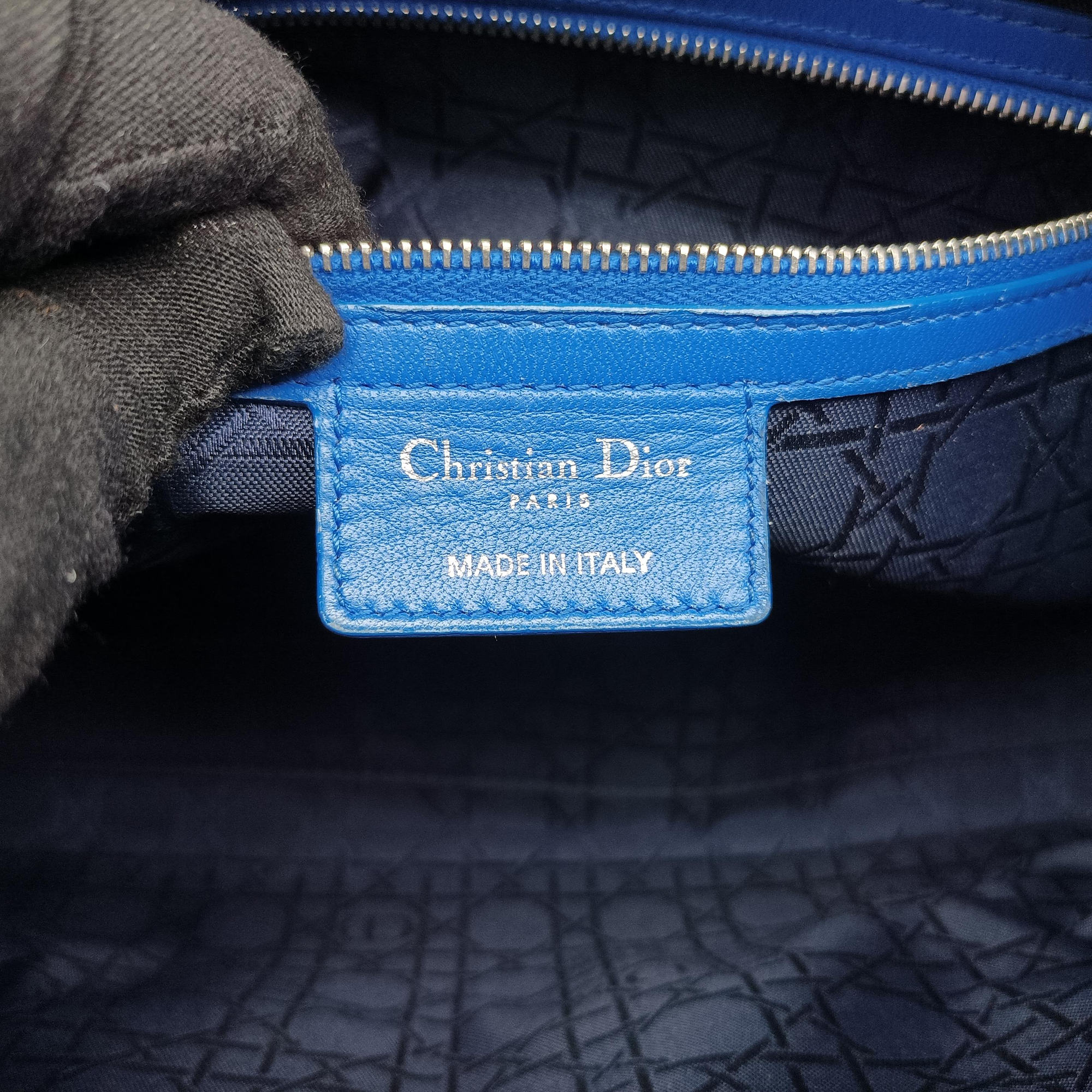 Secondhand Christian Dior Lady Dior Blue lambskin  shoulderbag | stylenewstar