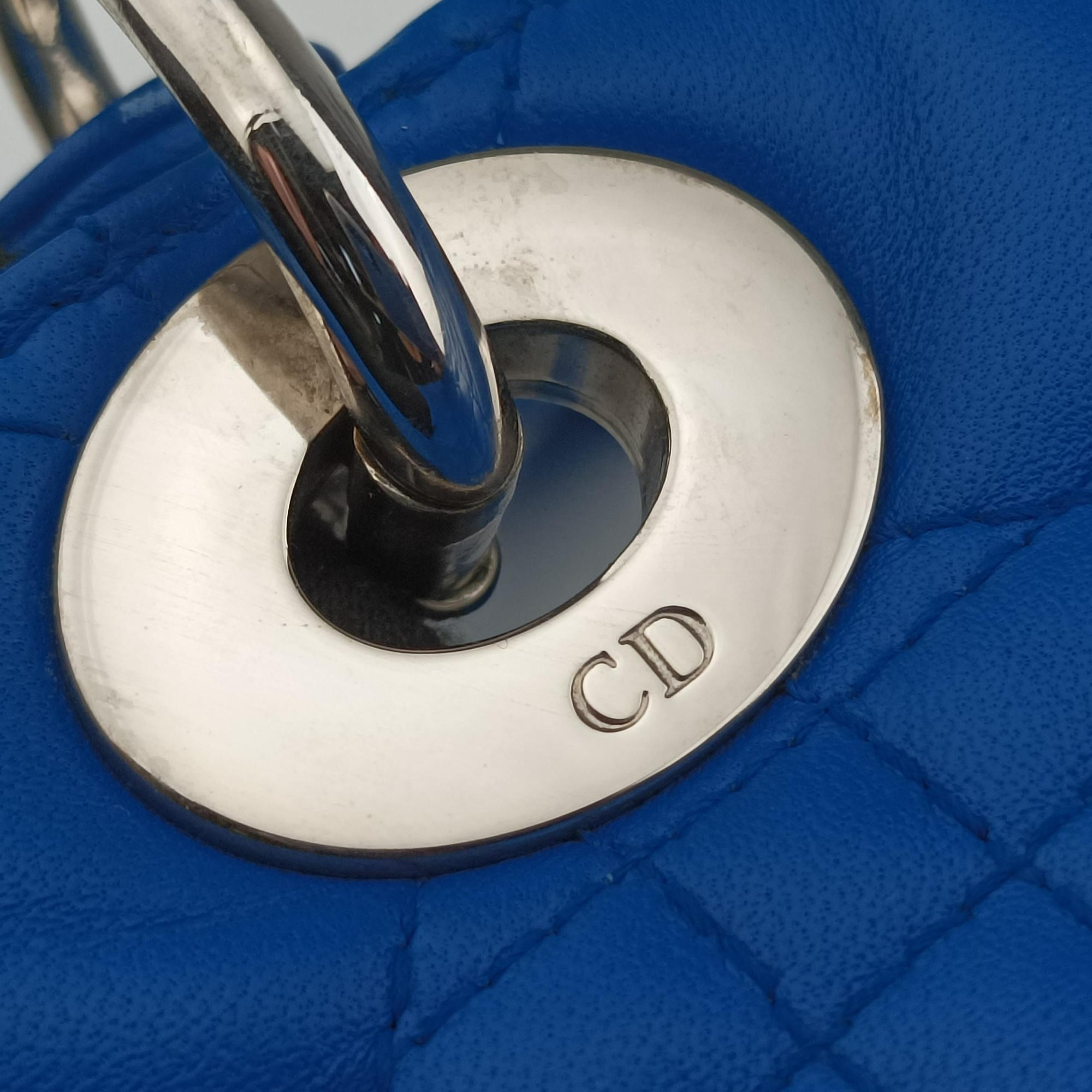 Secondhand Christian Dior Lady Dior Blue lambskin  shoulderbag | stylenewstar