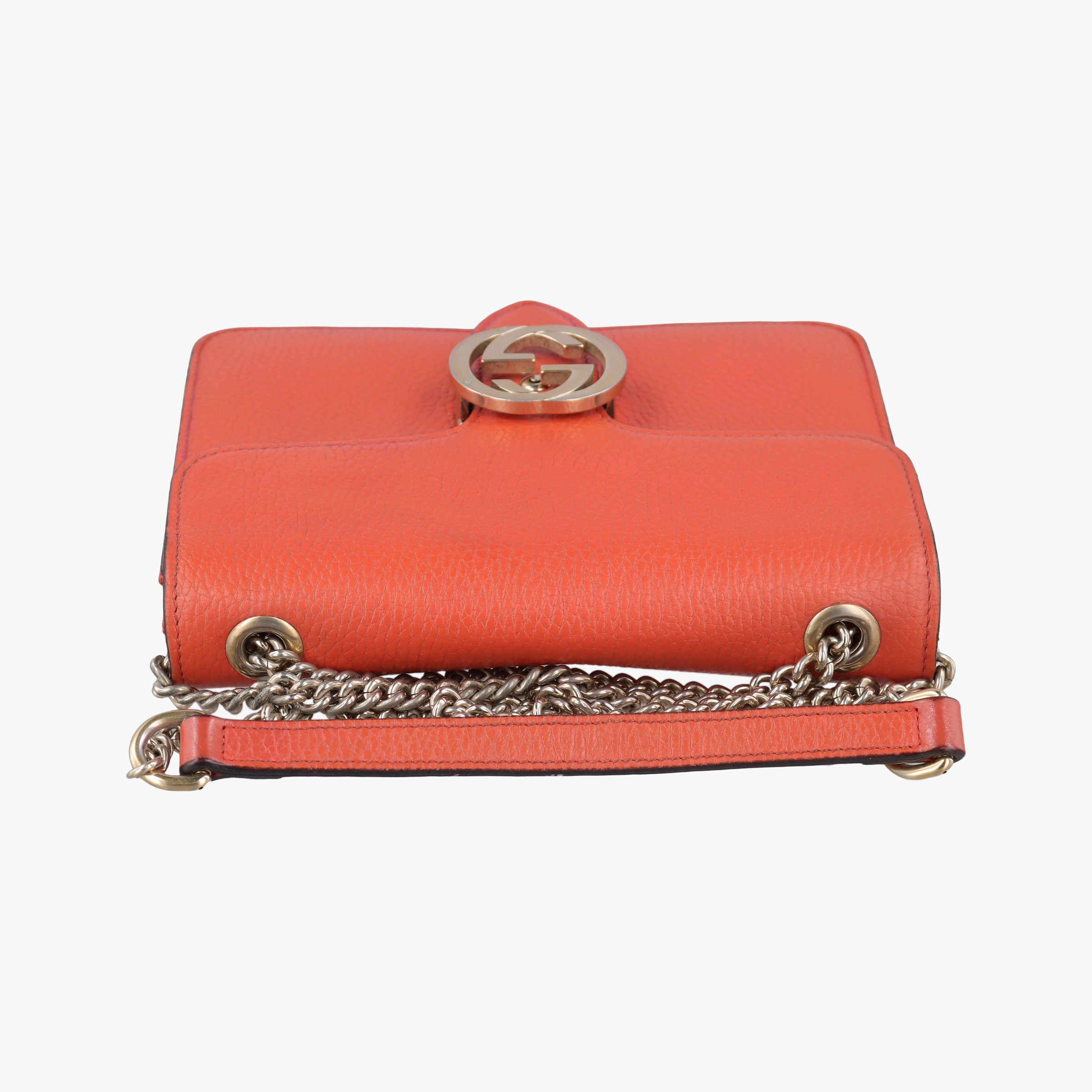 Pre-owned Gucci Interlocking G Orange Leather 510304 shoulderbag | stylenewstar