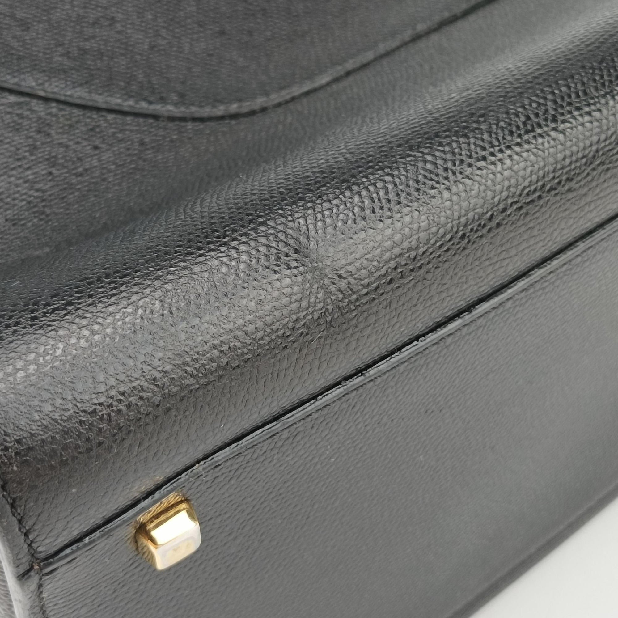 Pre-owned Valextra Iside Black Calfskin  handbag | stylenewstar